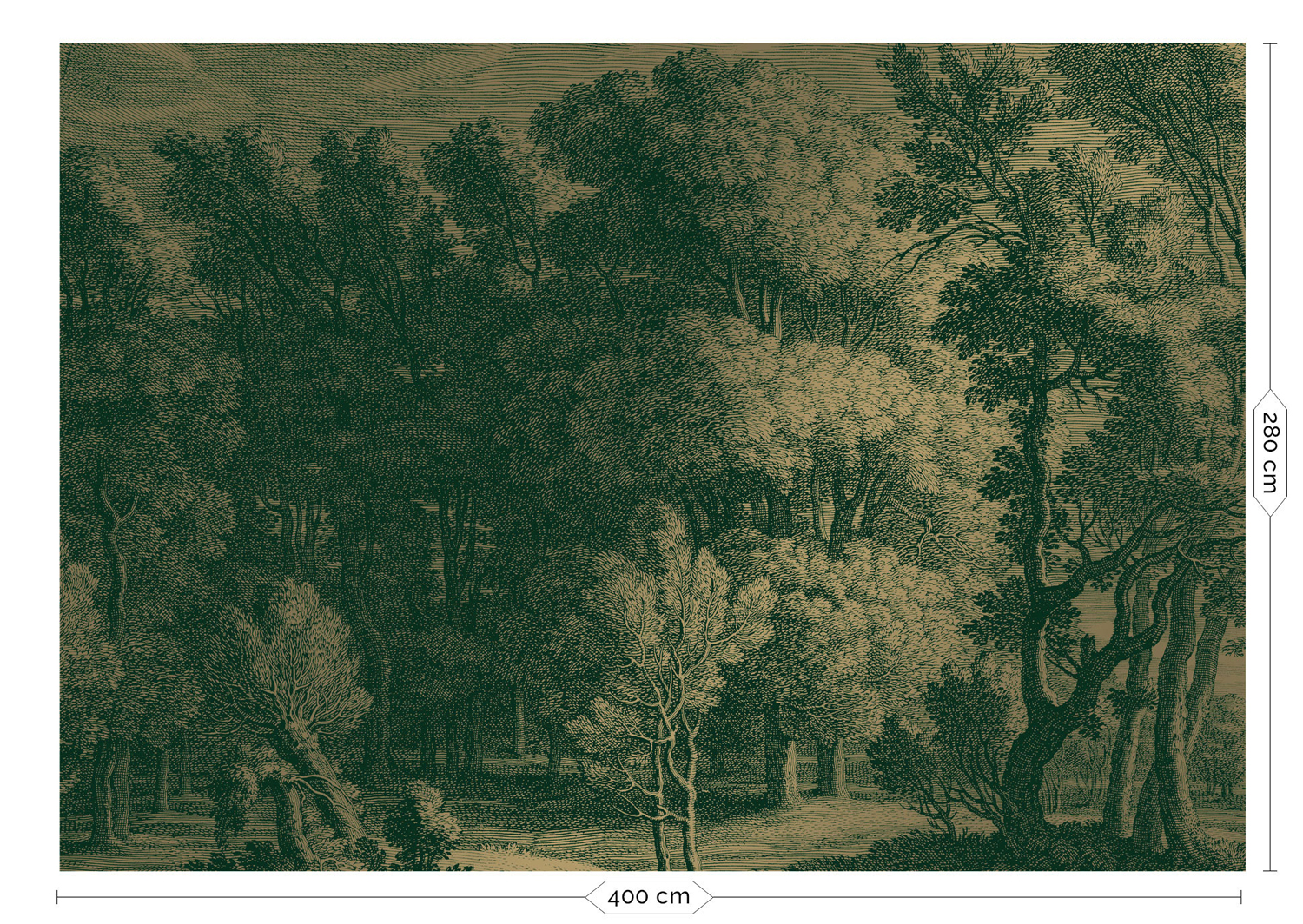 Wandbild Engraved Landscapes Gold 16 - XL