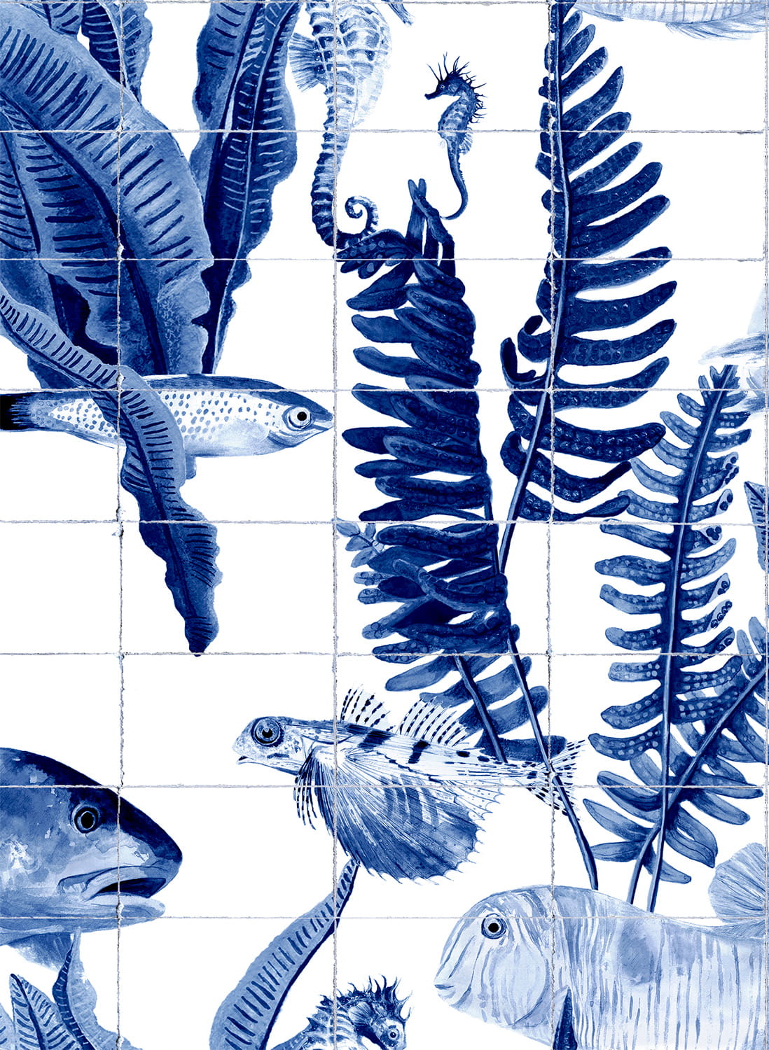 Tapete Bank of Fish - Tiles