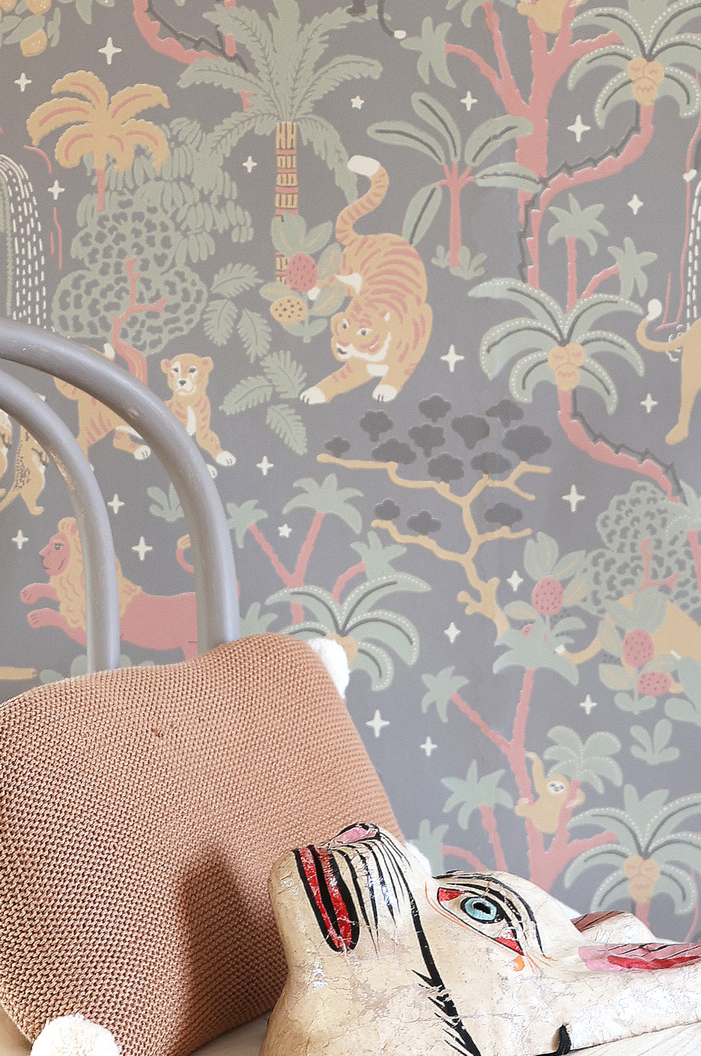 Tapete Jungle Glow - Twilight Grey