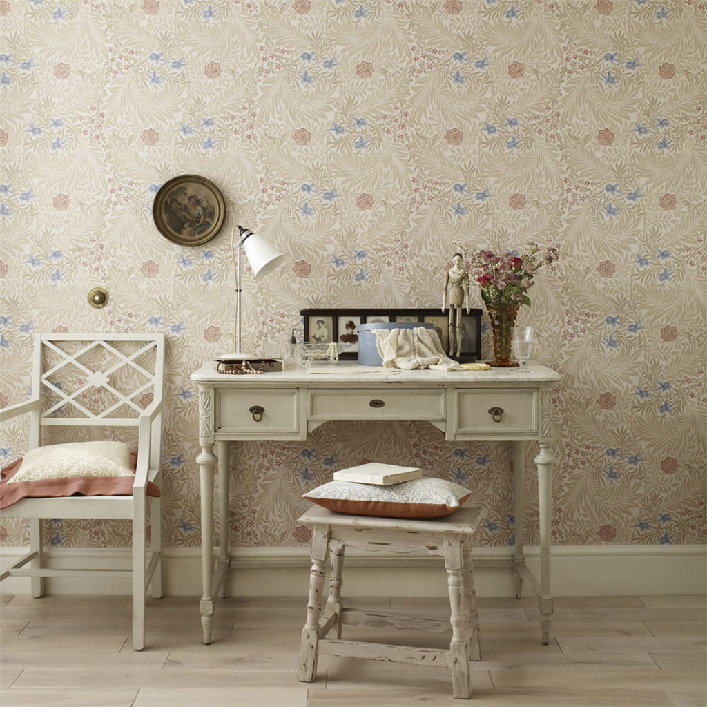 Tapete Larkspur - Manilla/ Old Rose