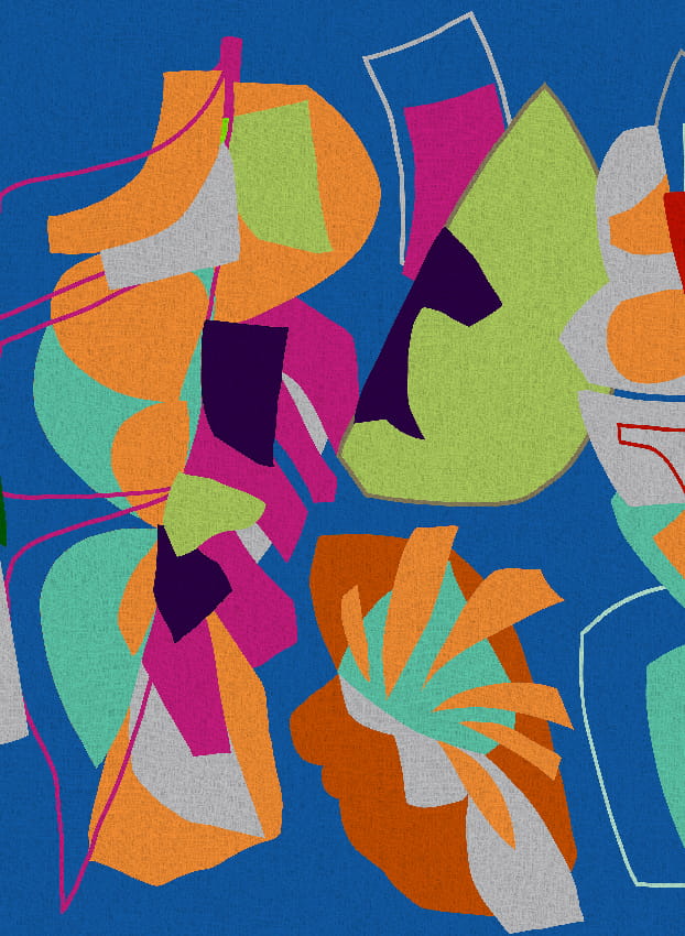 Wandbild Nizza - Blue Panel 2