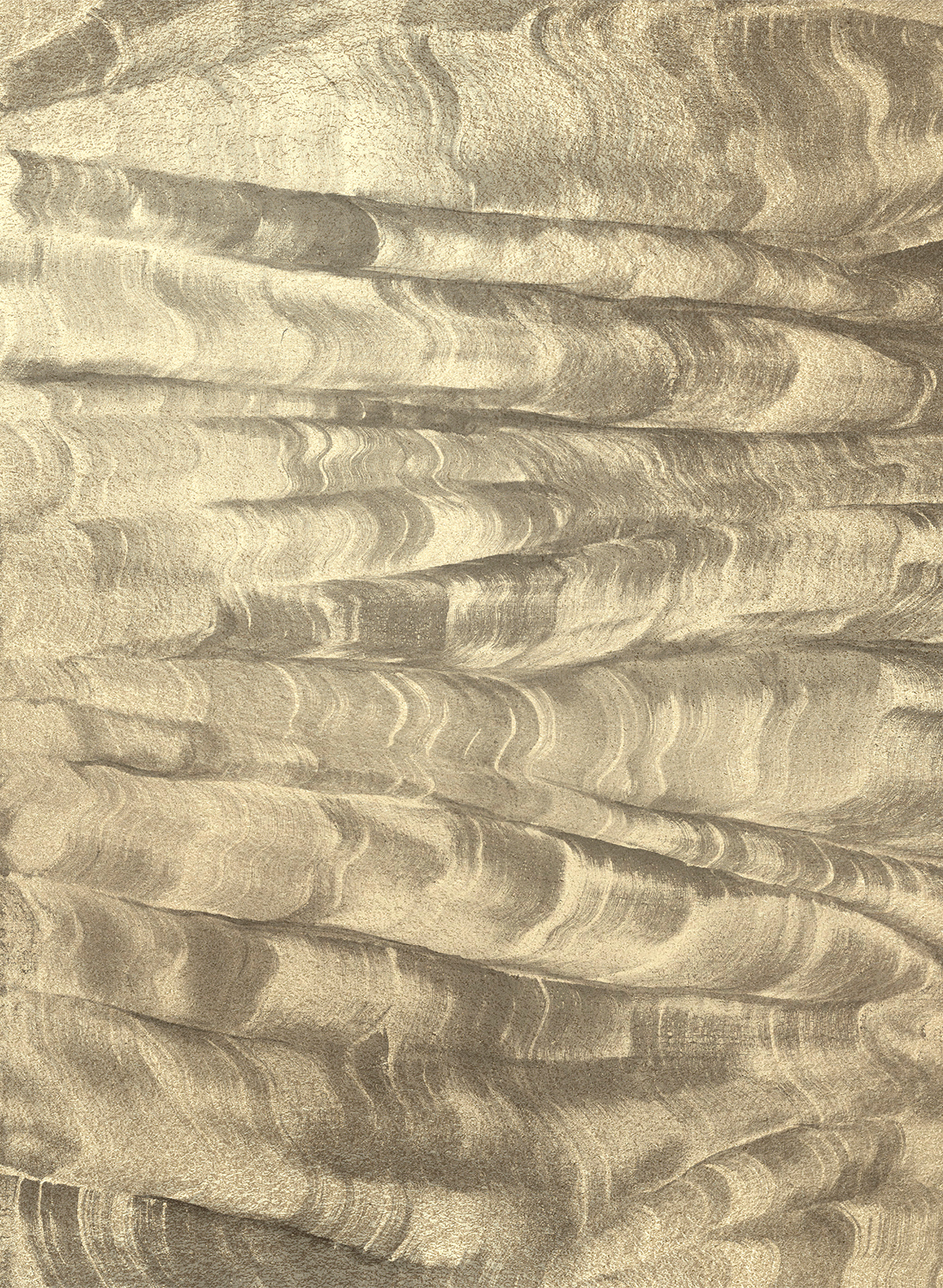 Wandbild Sand Waves Metallics - Gold
