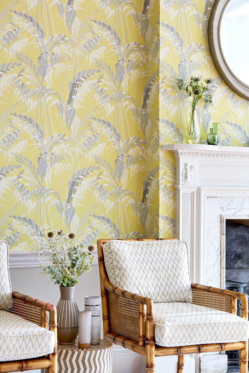 Tapete Palm House - Chartreuse/ Grey
