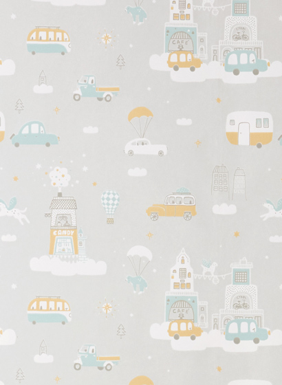 Tapete Above the Clouds - Soft Grey