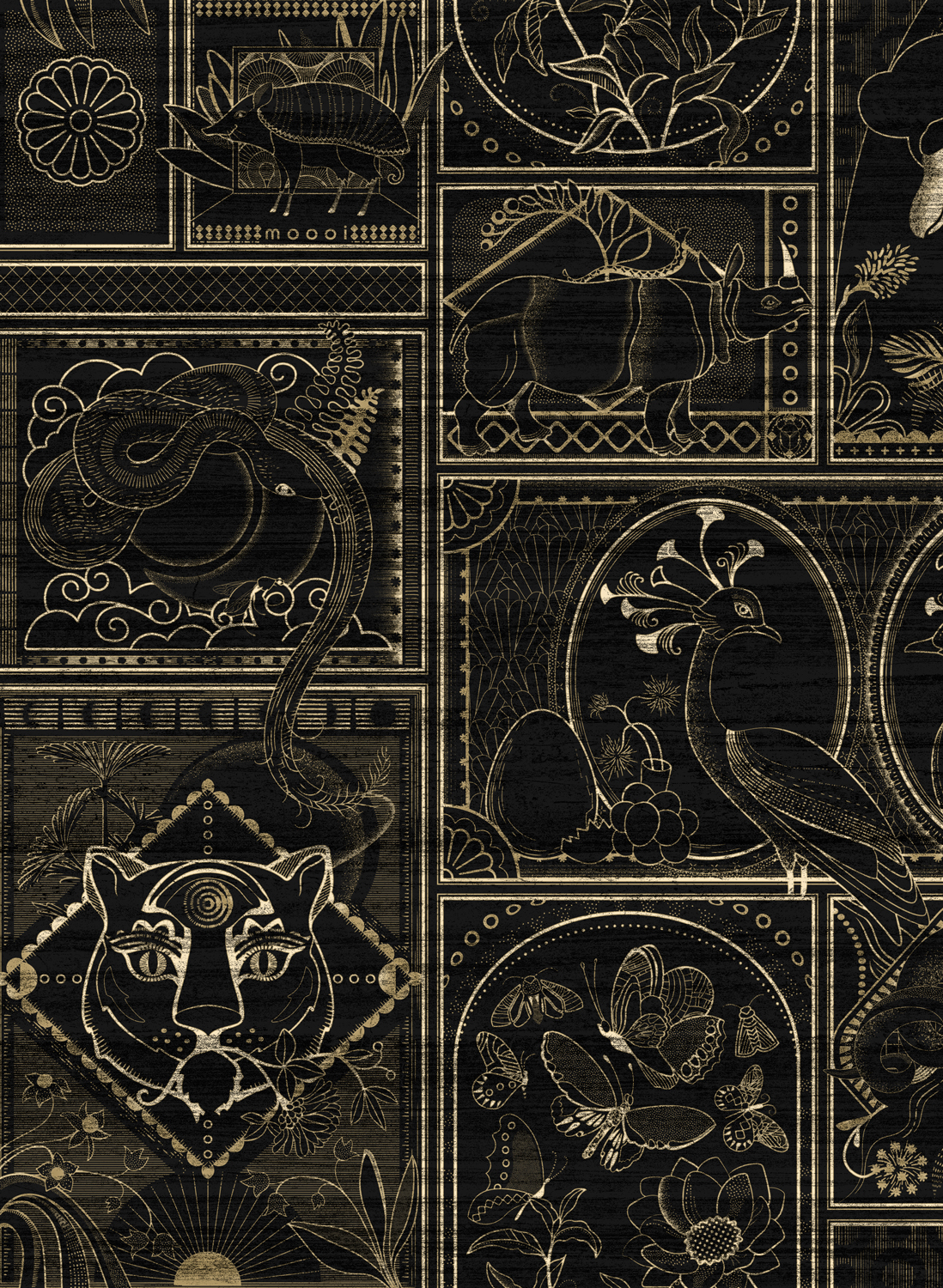Tapete Golden Tiger - Ebony
