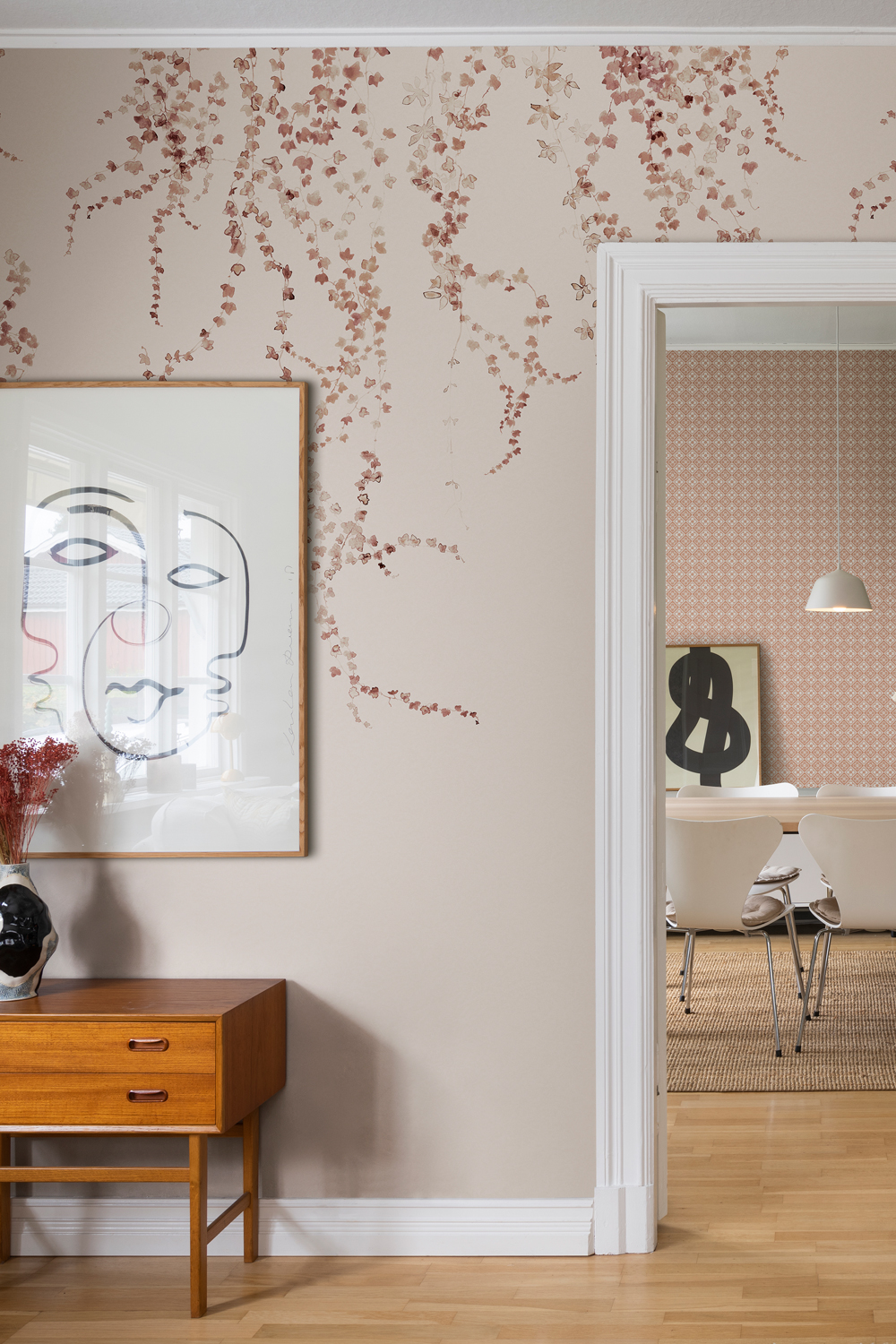Wandbild Aralia - Burgundy