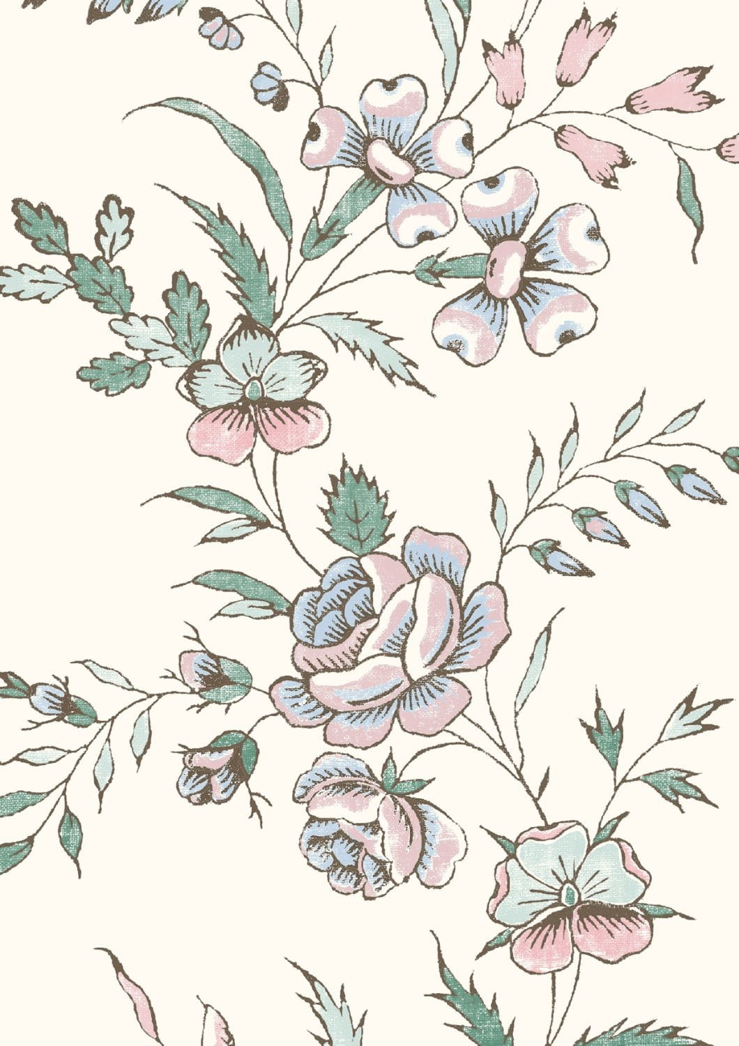 Tapete Fleurie - Peppermint Rose