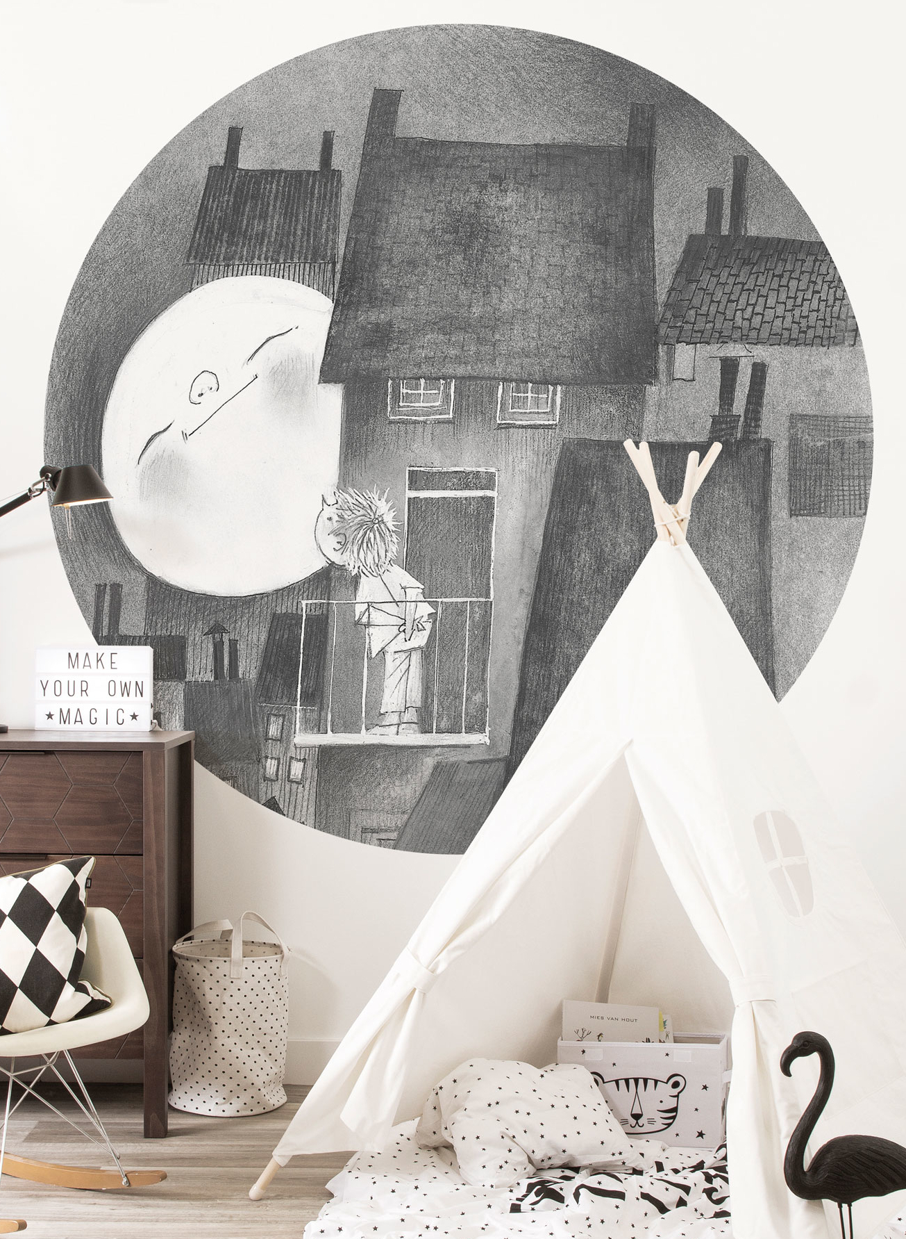 Wandbild Moonlight Circle