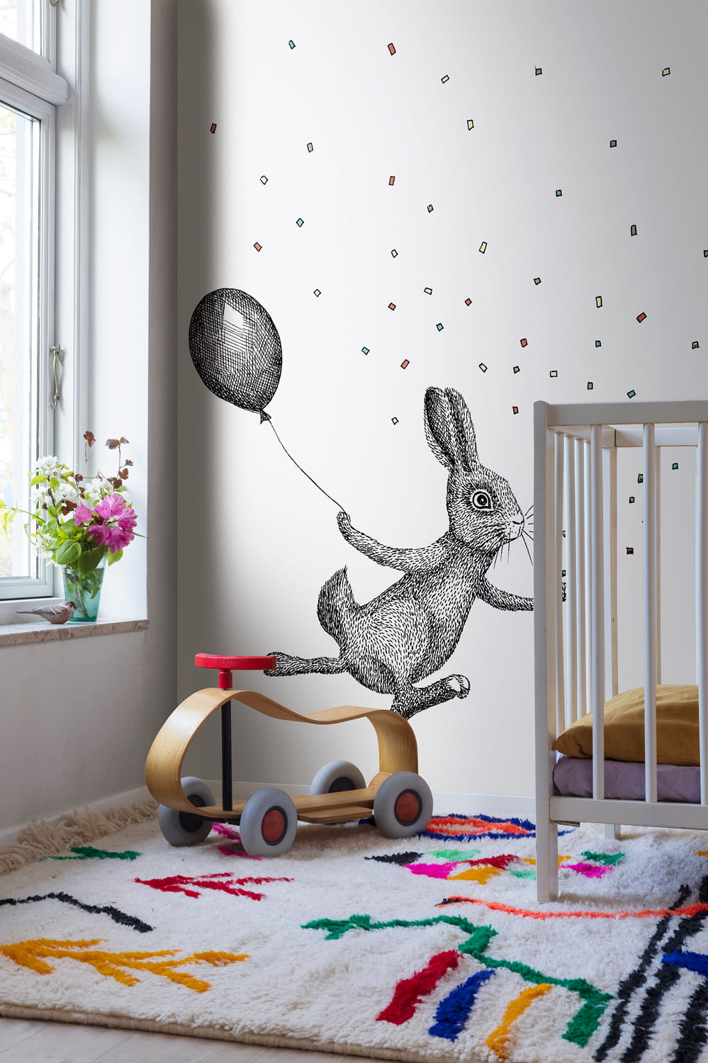 Wandbild Circus Animal Harriette - Black/ White