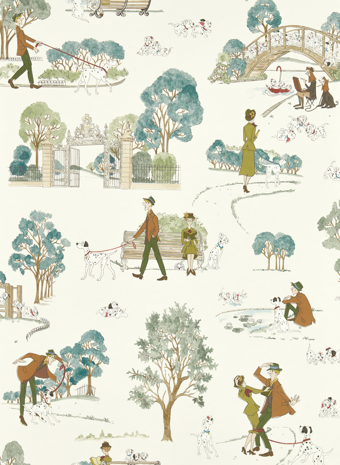 Tapete 101 Dalmatians - Breeze Blue