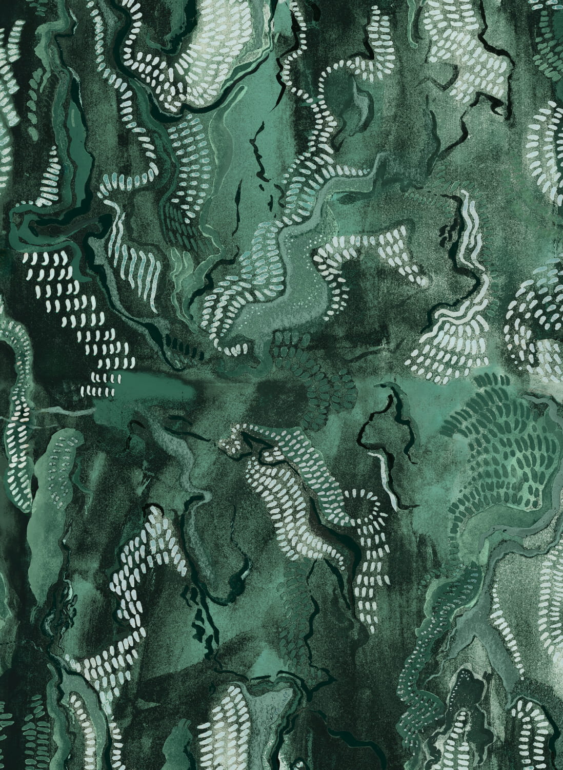 Tapete Timeless Stones - green
