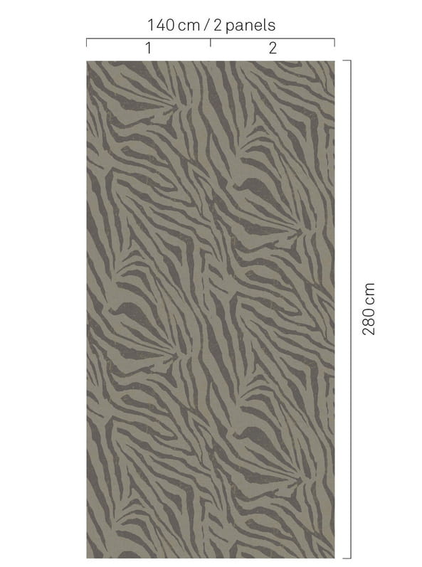 Wandbild Zebra - Olive