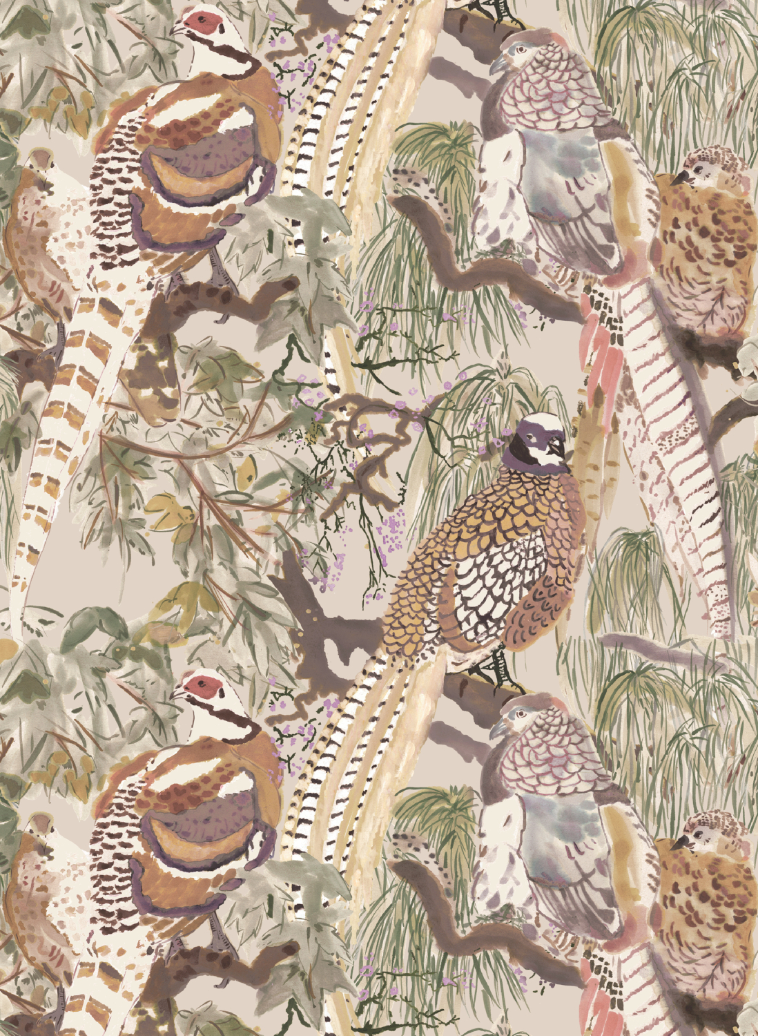 Tapete Game Birds - Antique