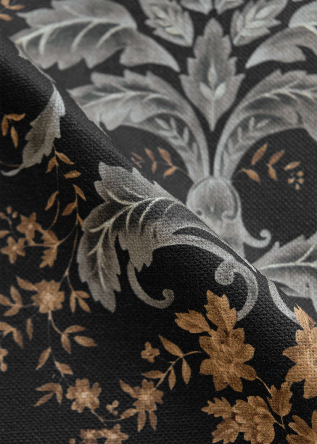 Stoff French Damask - Onyx
