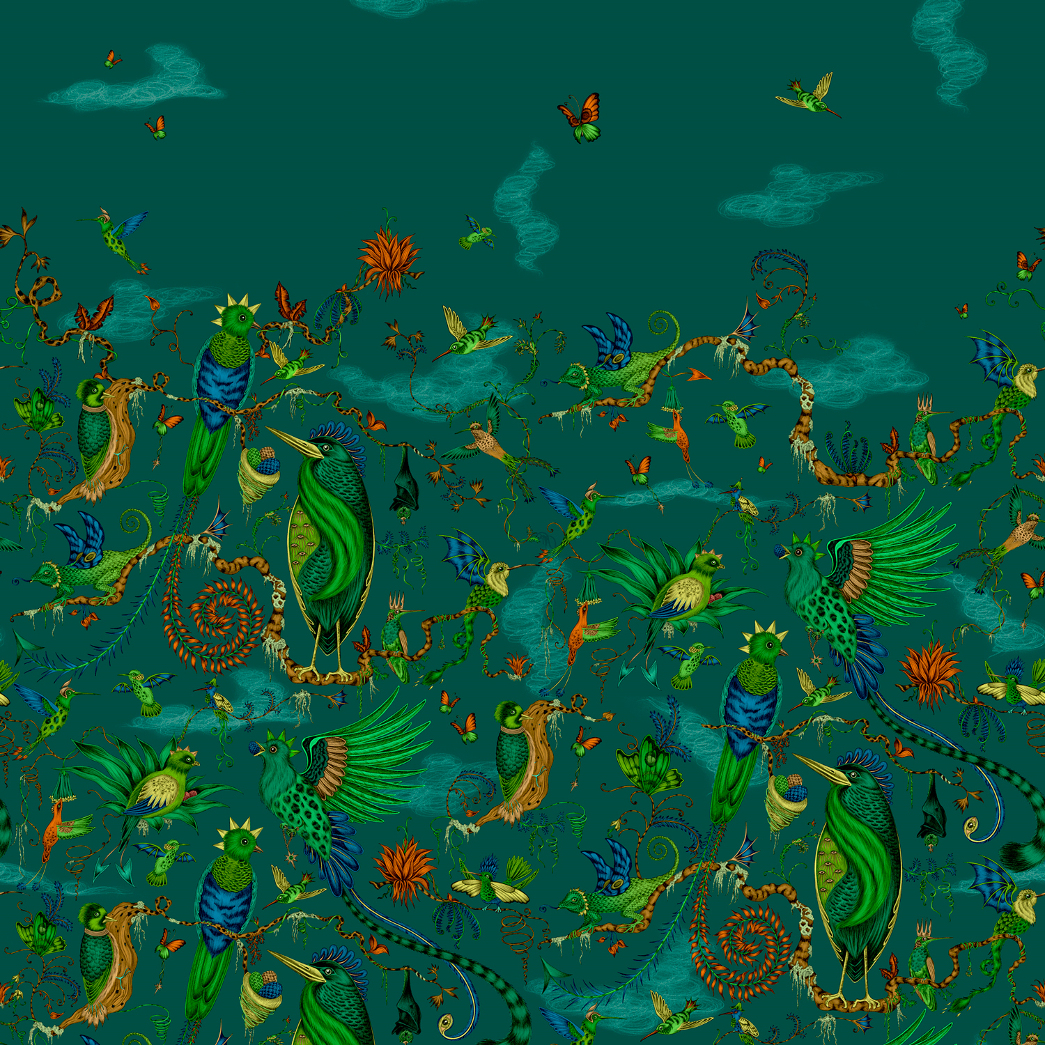 Tapete Cloud Forest - Teal