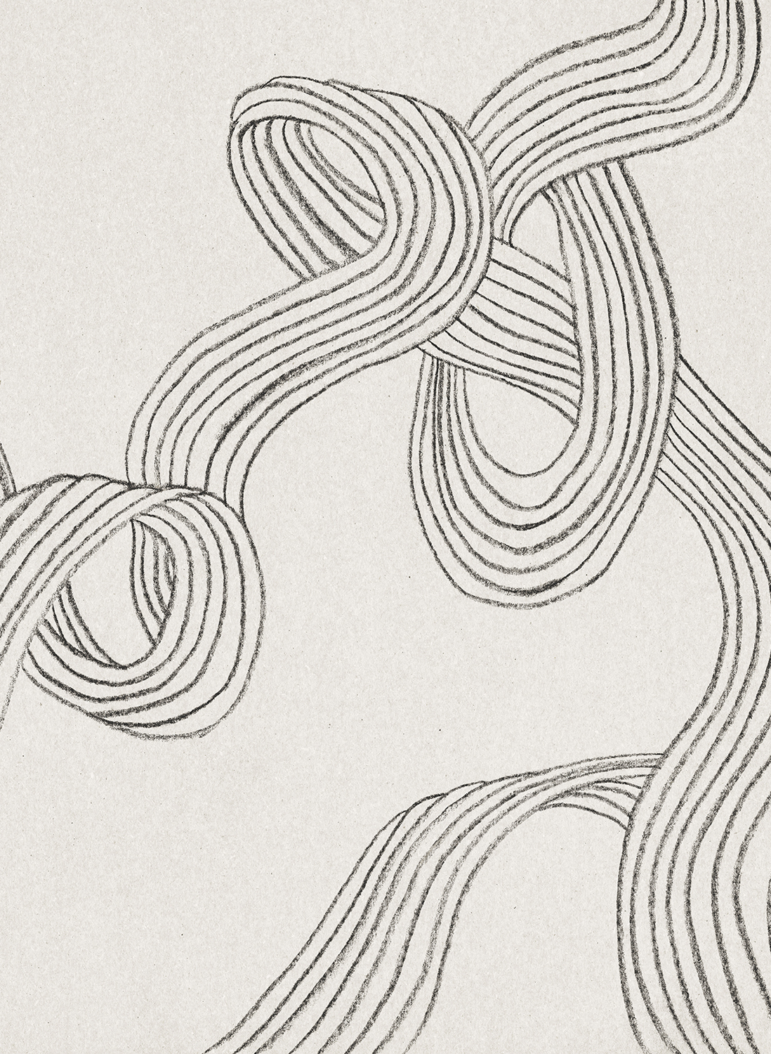 Wandbild Stripes - Graphite