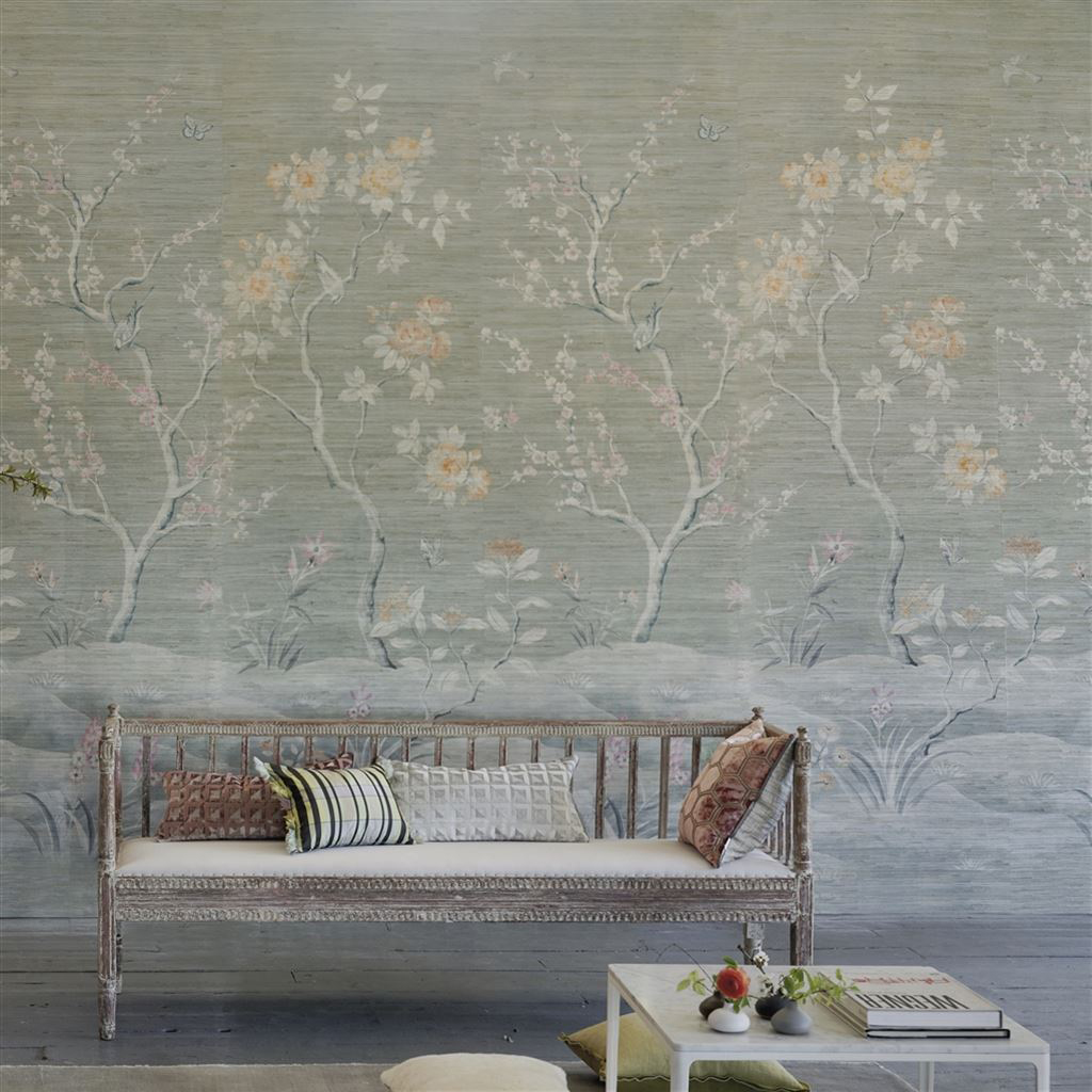 Wandbild Manohari Grasscloth - Blossom