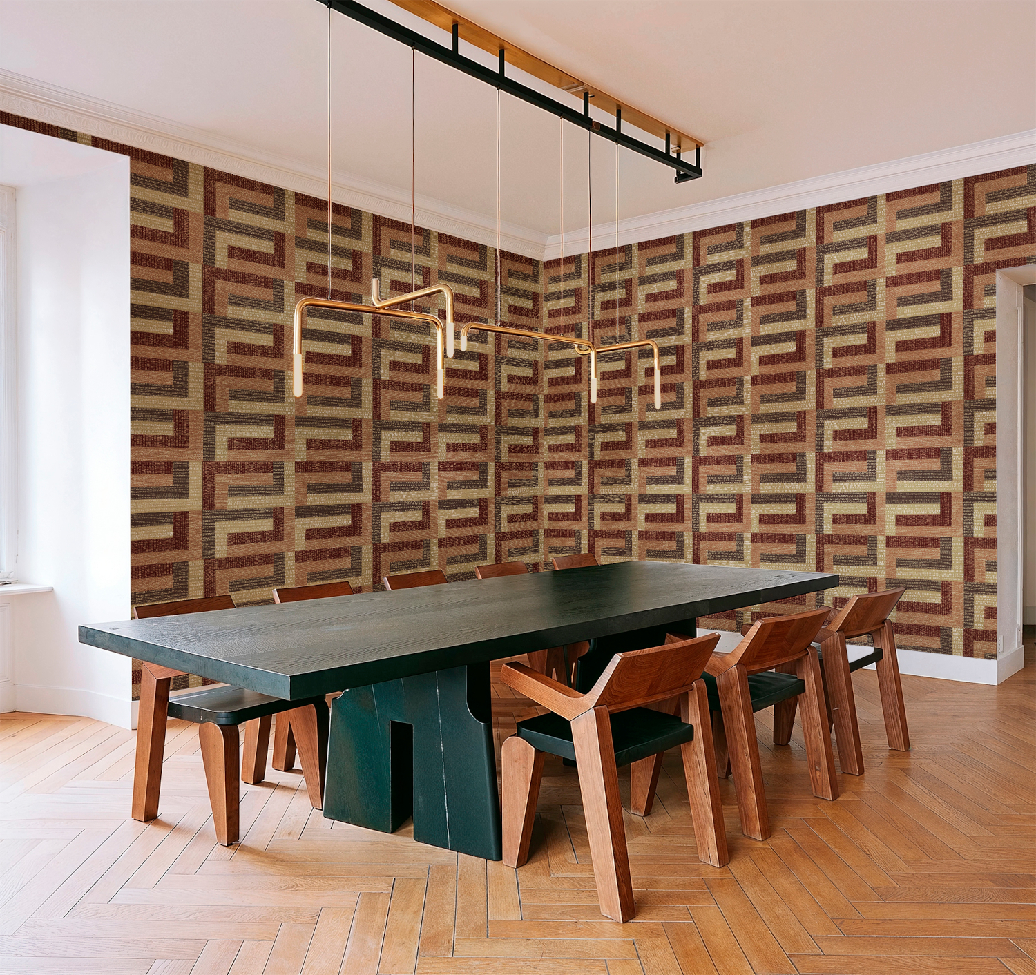 Wandbild Mashrabiya - Gold