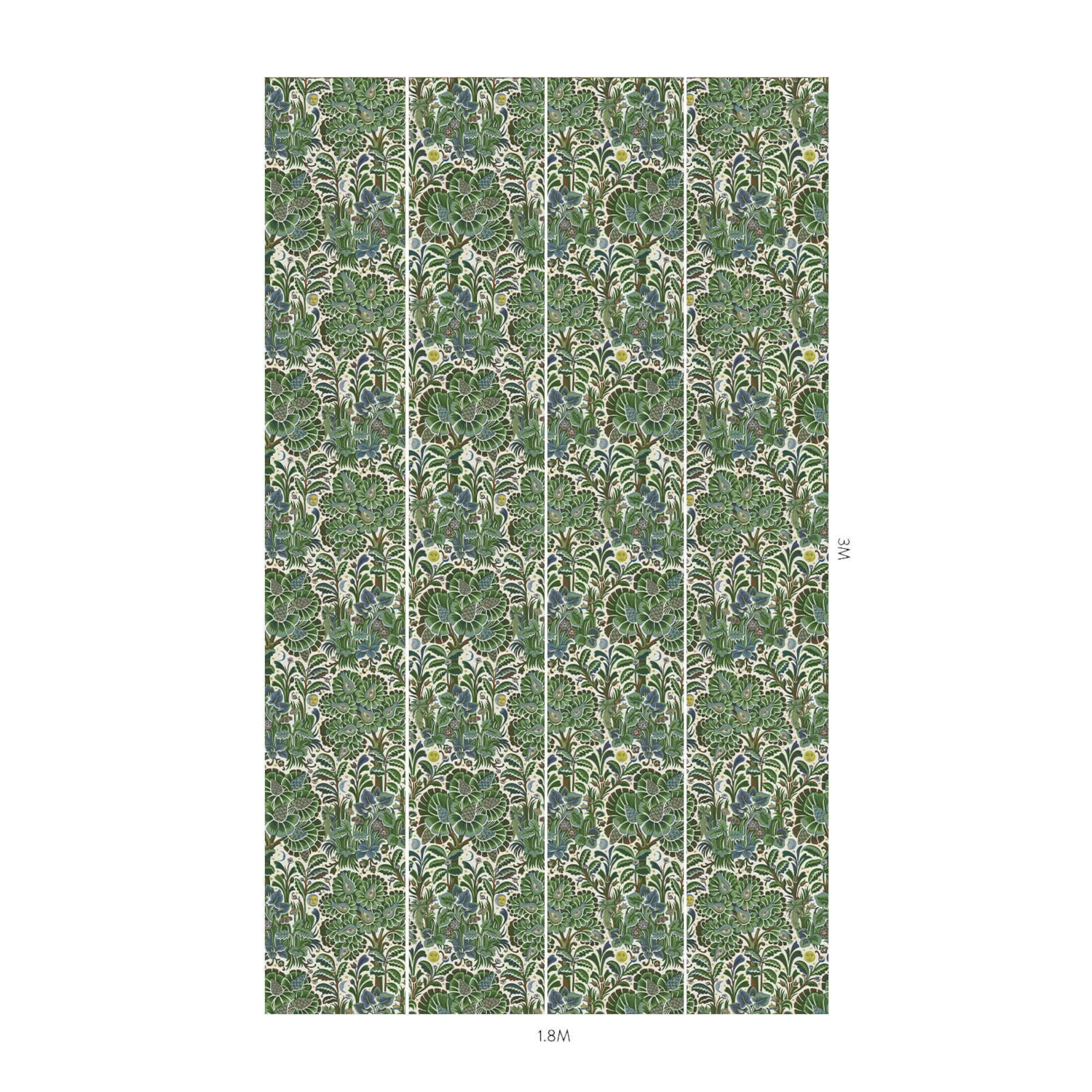 Wallpaper Moon Garden - Verde