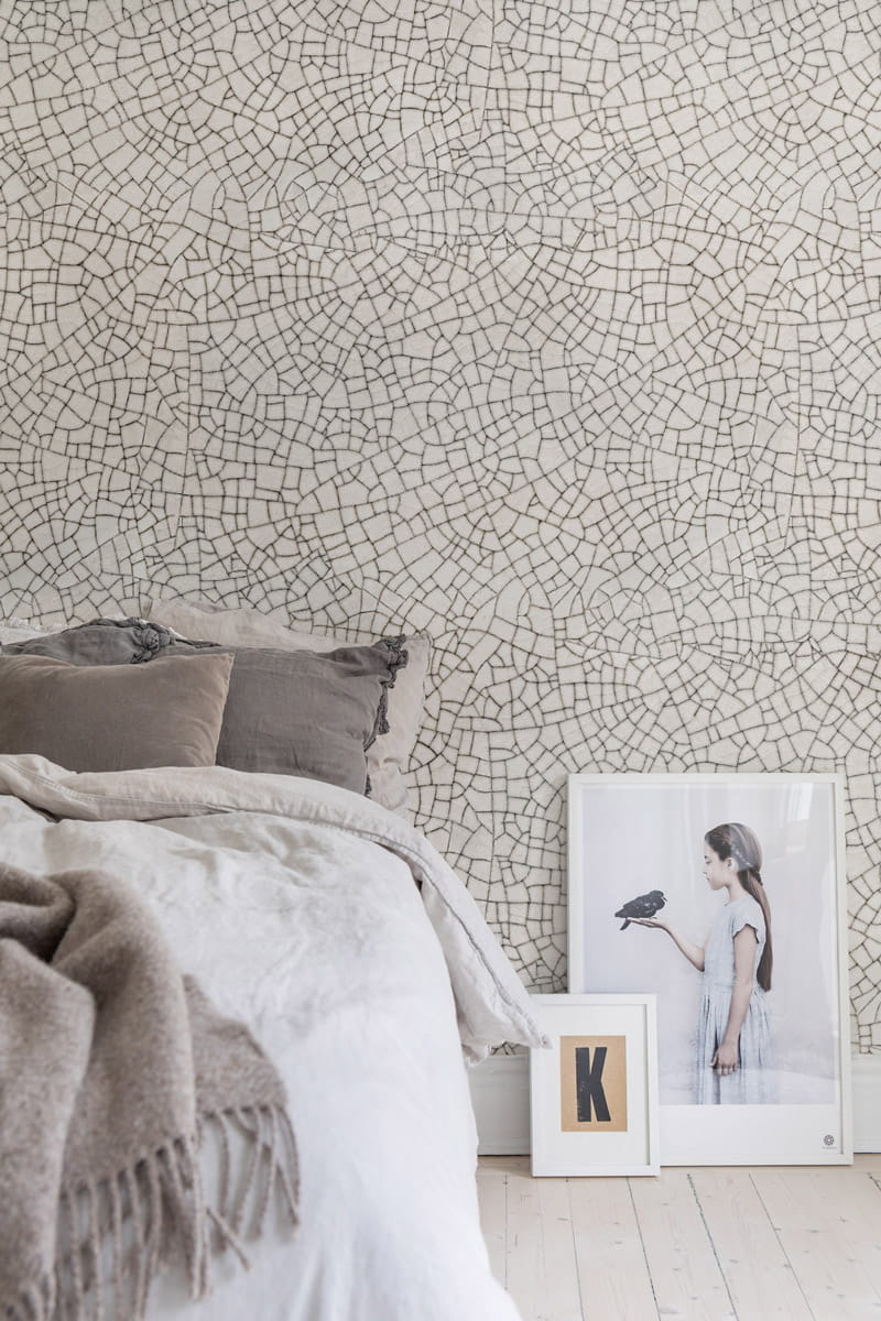 Wandbild Raku Crackle - Cream