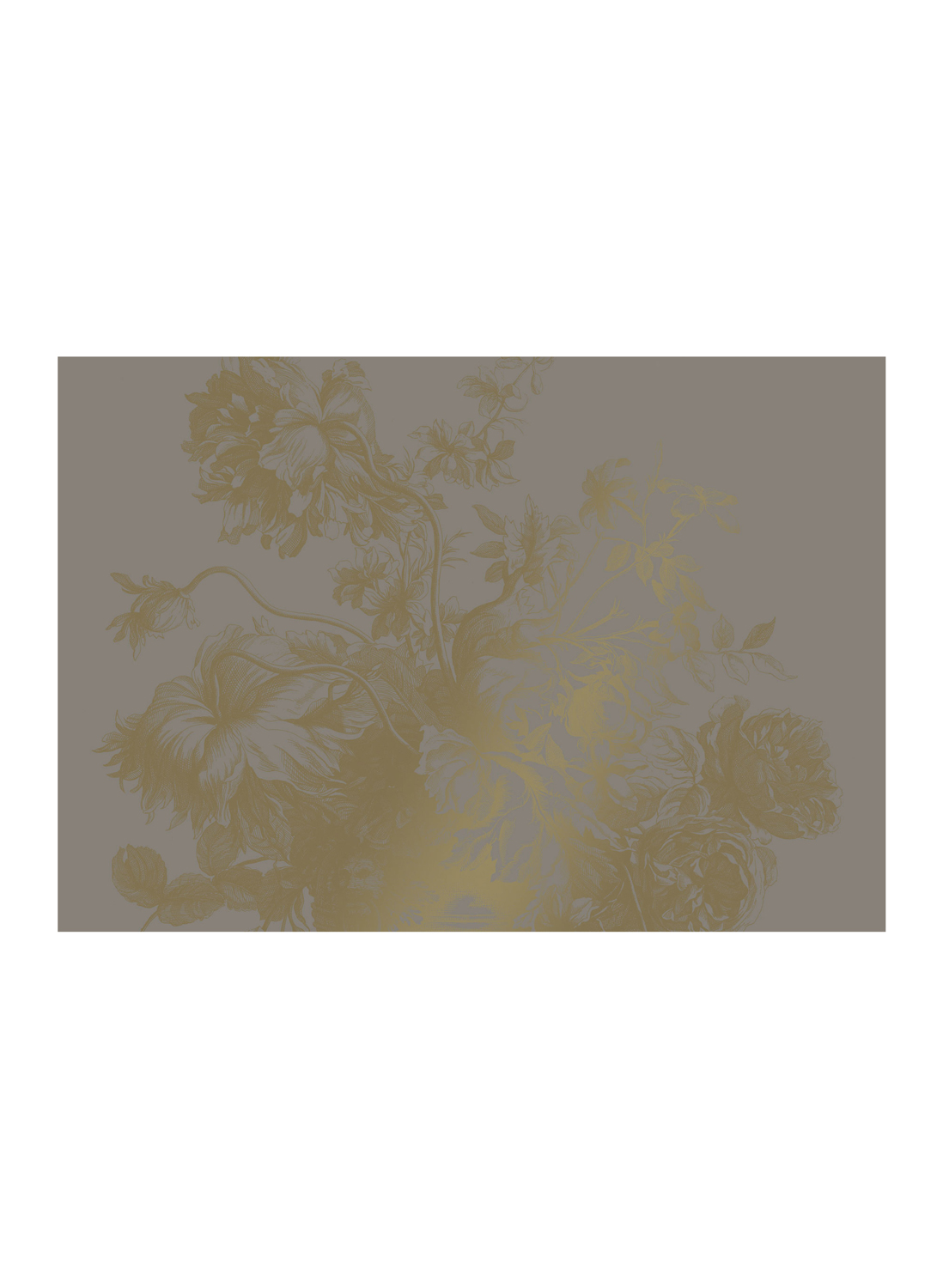 Wandbild Engraved Flowers Gold 7 - XL