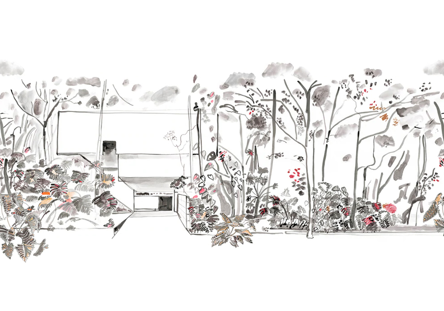 Wandbild Casa Tropical - Gris