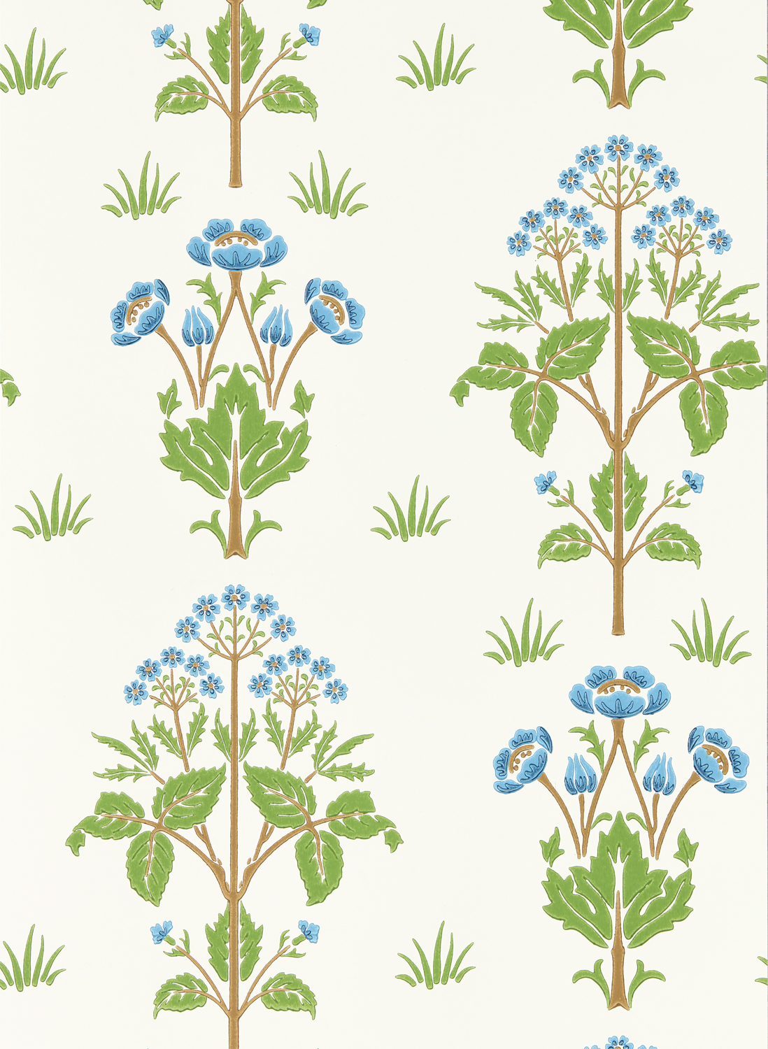 Tapete Meadow Sweet - Cobalt/ Grass Green