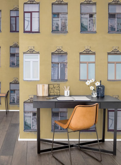 Wandbild Window Row