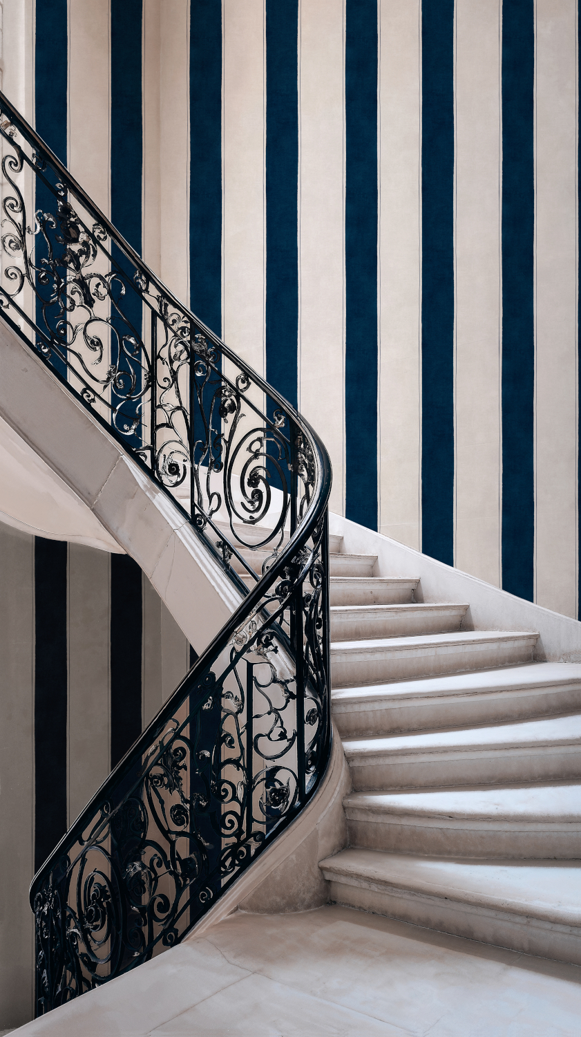 Tapete Florentine Stripe - Ultramar