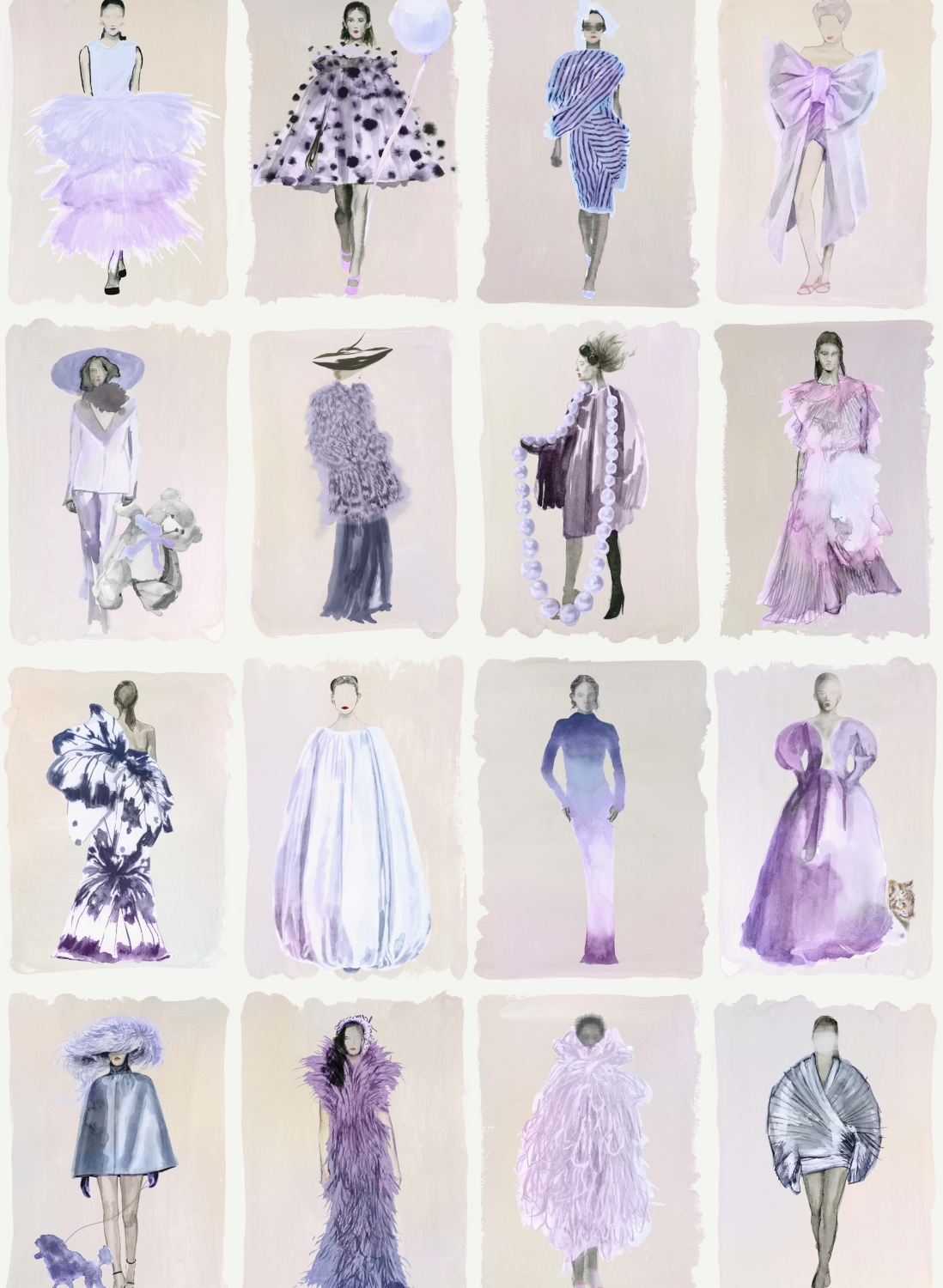 Tapete Couture Carousel - Lavender Pearl