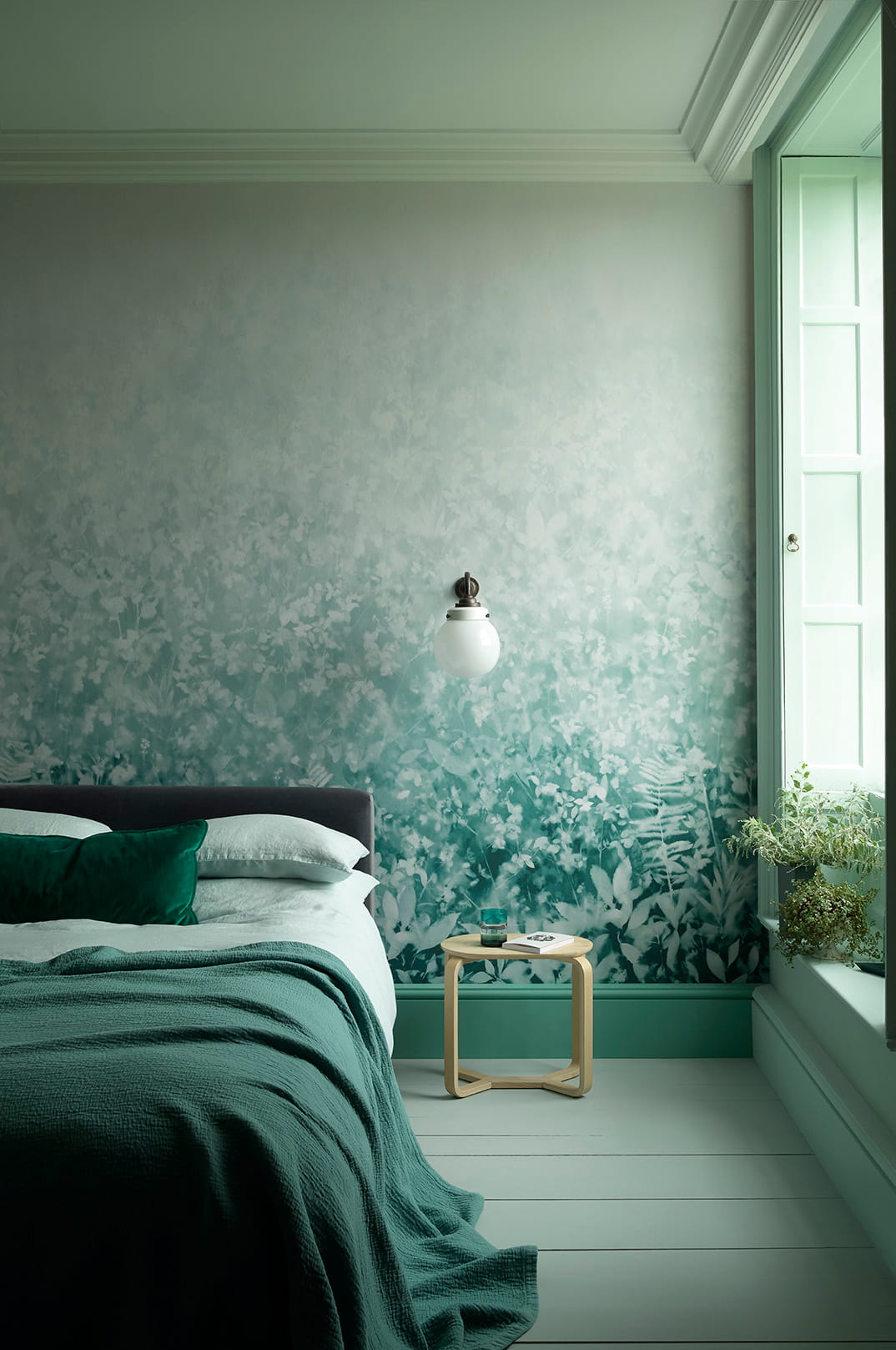 Wandbild Folia - Teal