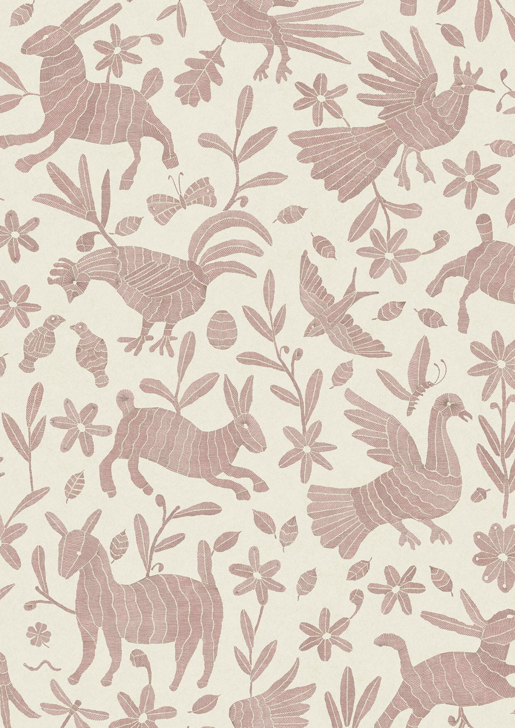 Tapete Otomi - Bunny Pink