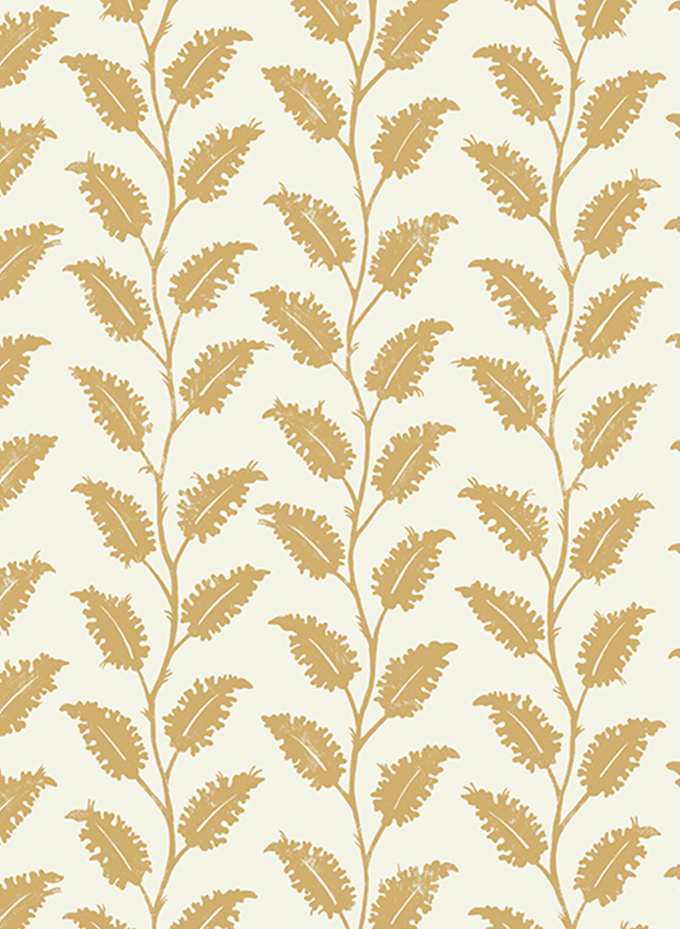 Tapete Leaf Wiggle - Smith Yellow/ Skirting White
