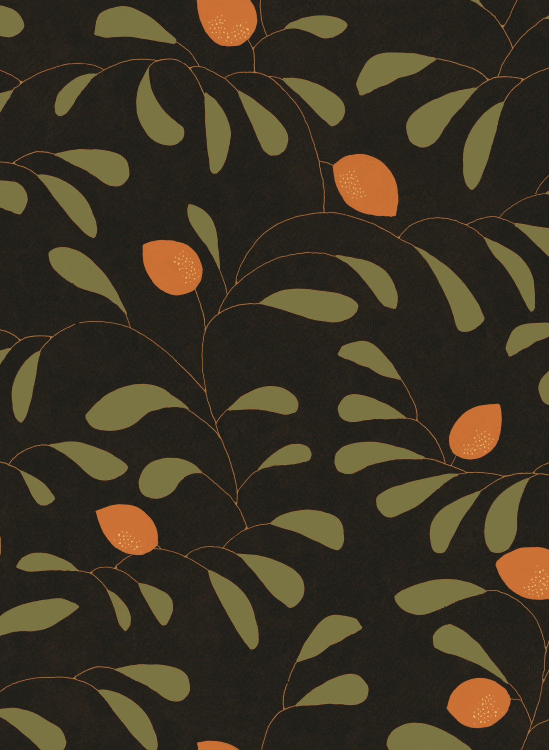 Tapete Fresh Lemons - Black