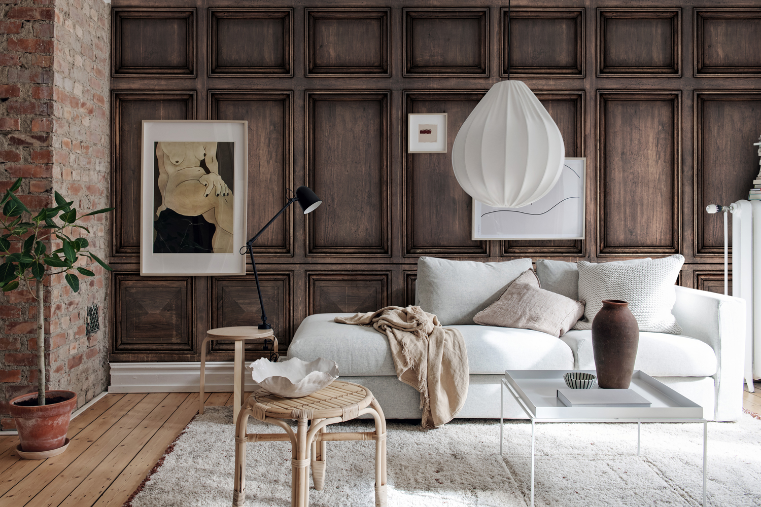 Wandbild Oxford - Walnut