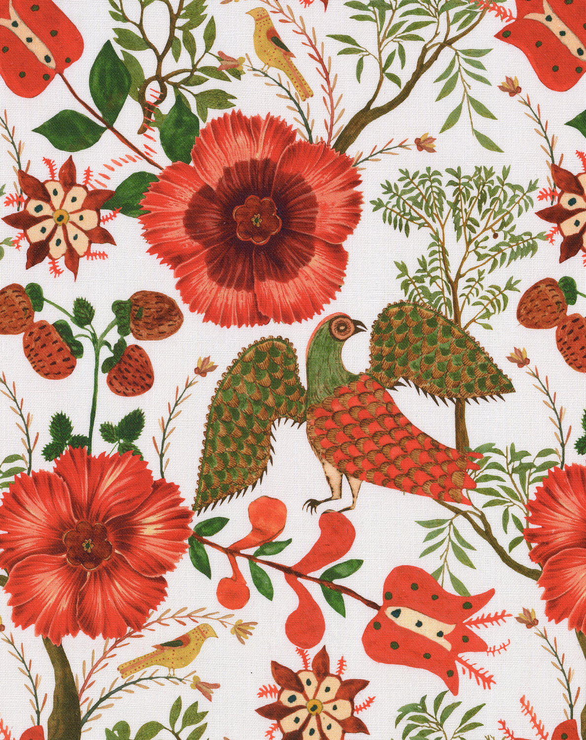 Stoff Szekely Folk - Linen - FB00040