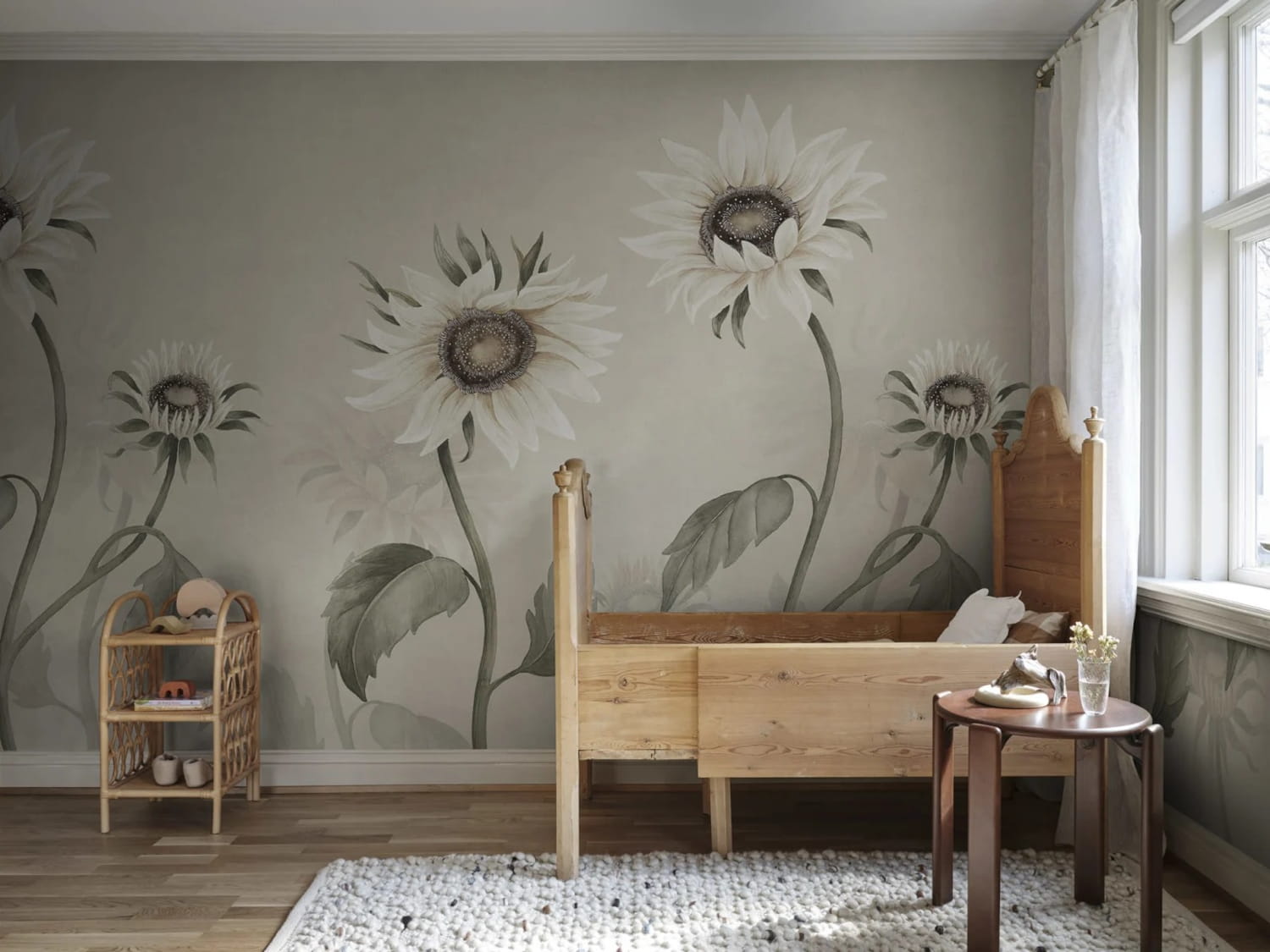 Wandbild Sunflowers - White