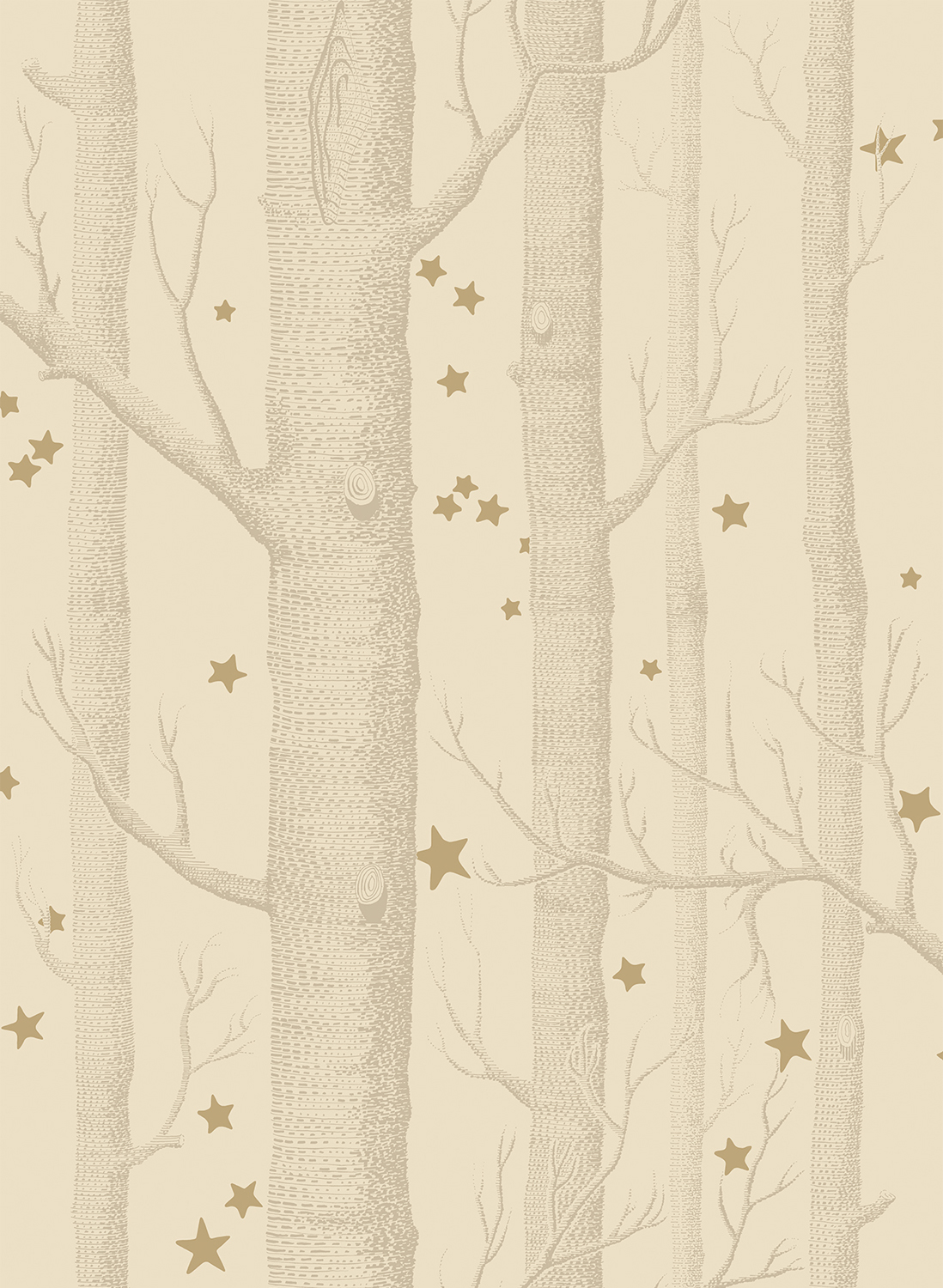 Tapete Woods & Stars - Buff/ Gold
