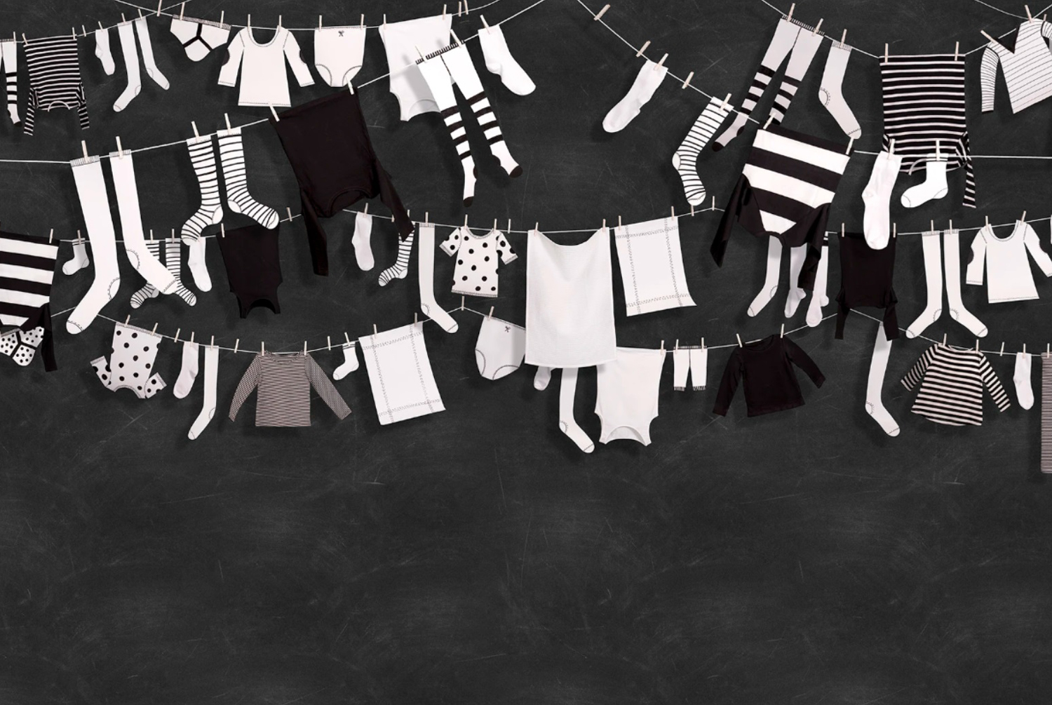 Wandbild Laundry Day - Black