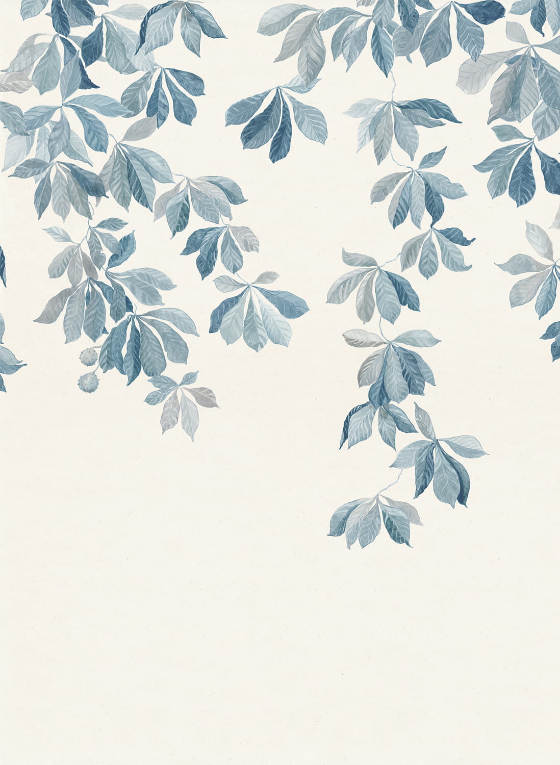 Wandbild Kastanjen - Soft Blue