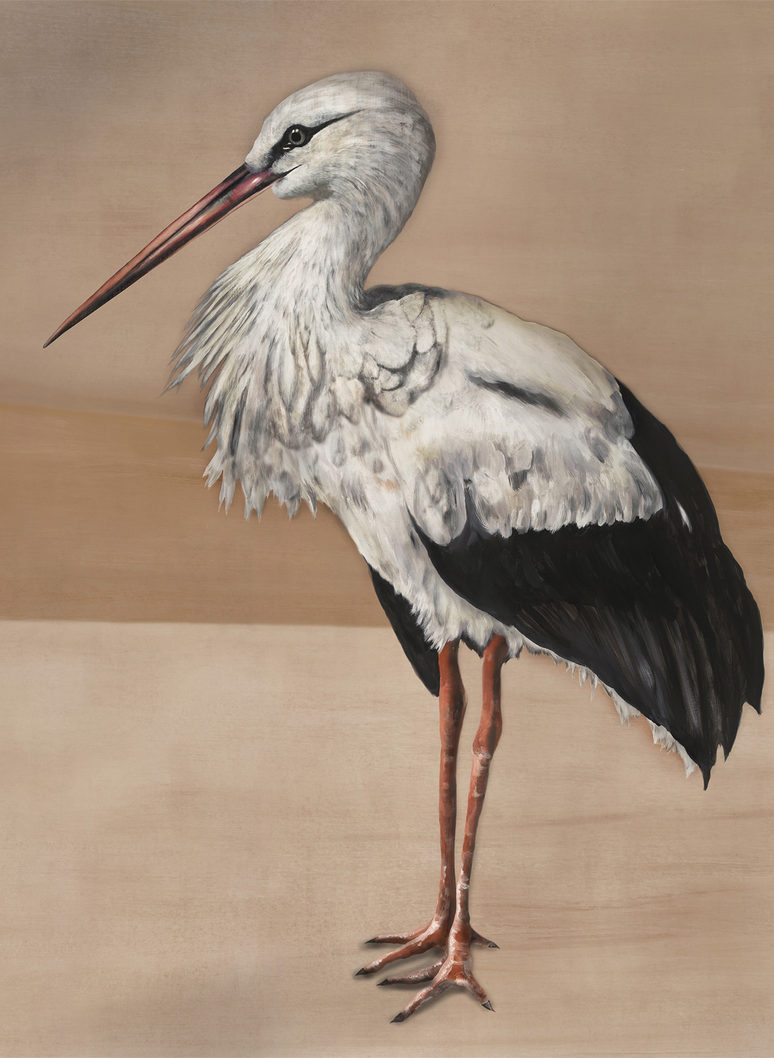 Wandbild Stork Mother - Nude