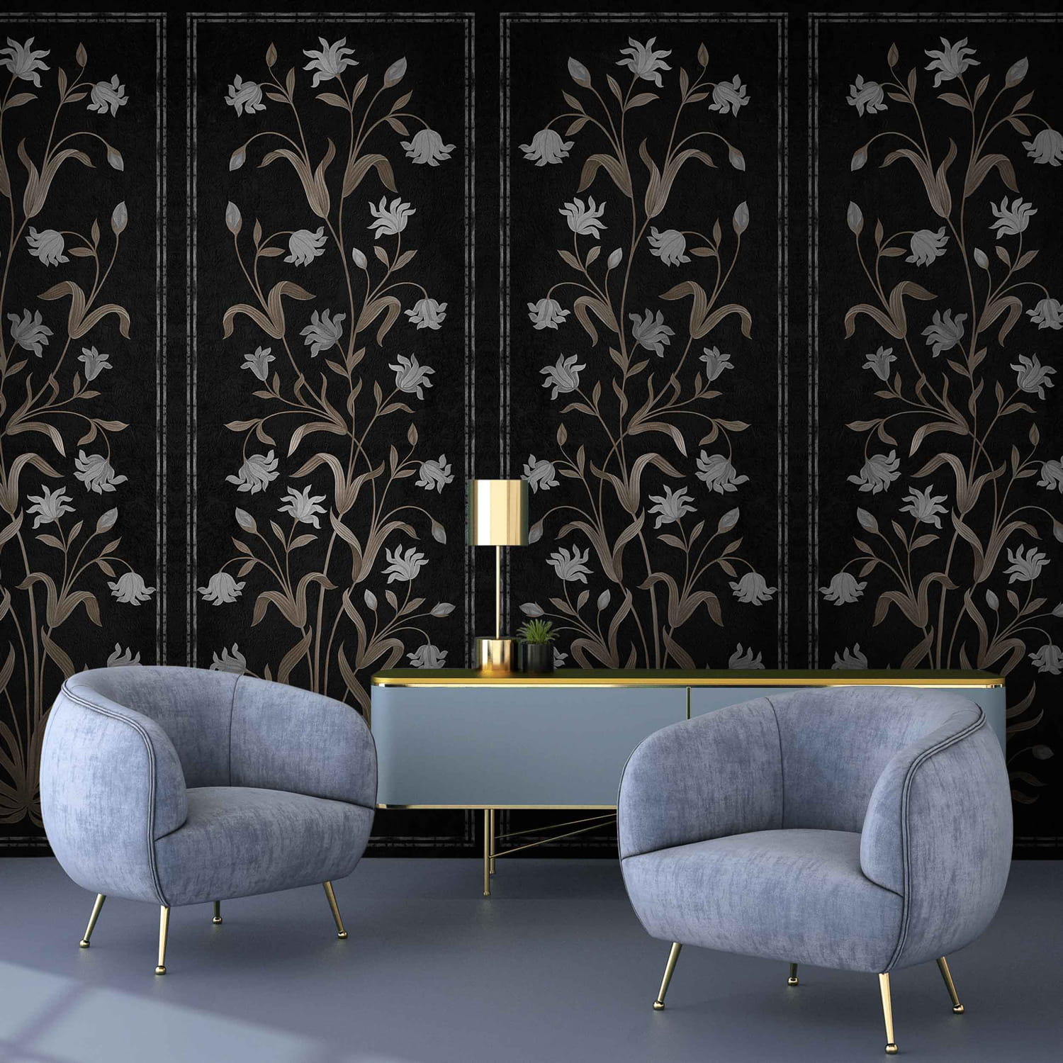 Wandbild Daffodil - Black