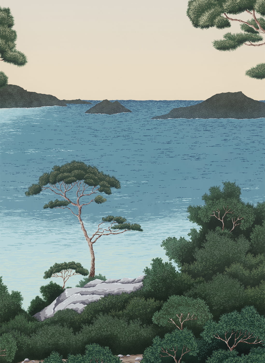 Wandbild Port Cros - Original Panel B