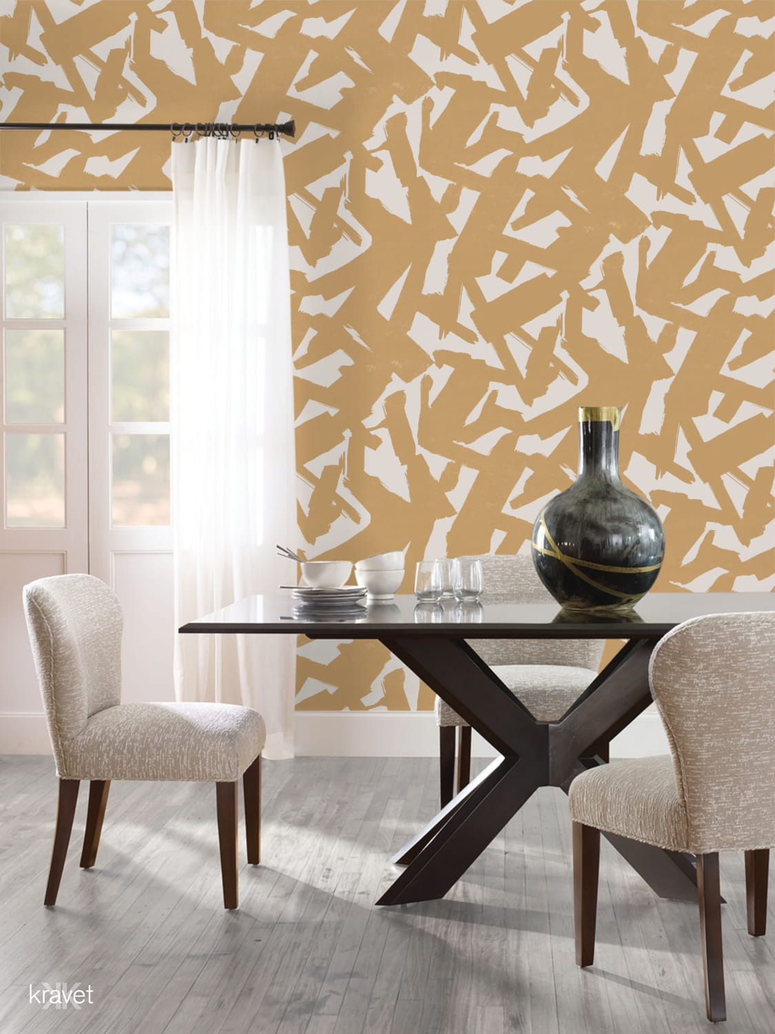 Tapete Bold Lines - Camel
