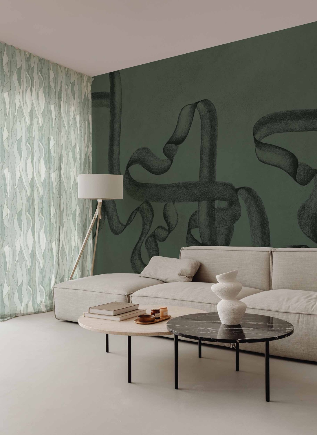 Stoff Collage - Lagoon