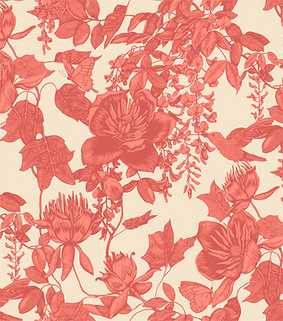 Tapete Tivoli - Coral