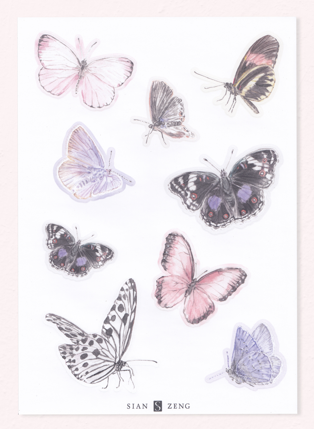 Wandsticker Butterfly - Blush