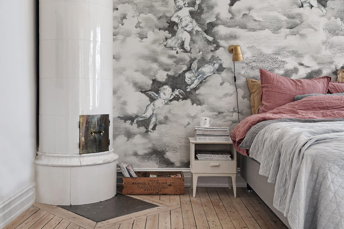Wandbild Chubby Cherubs - Black/ White