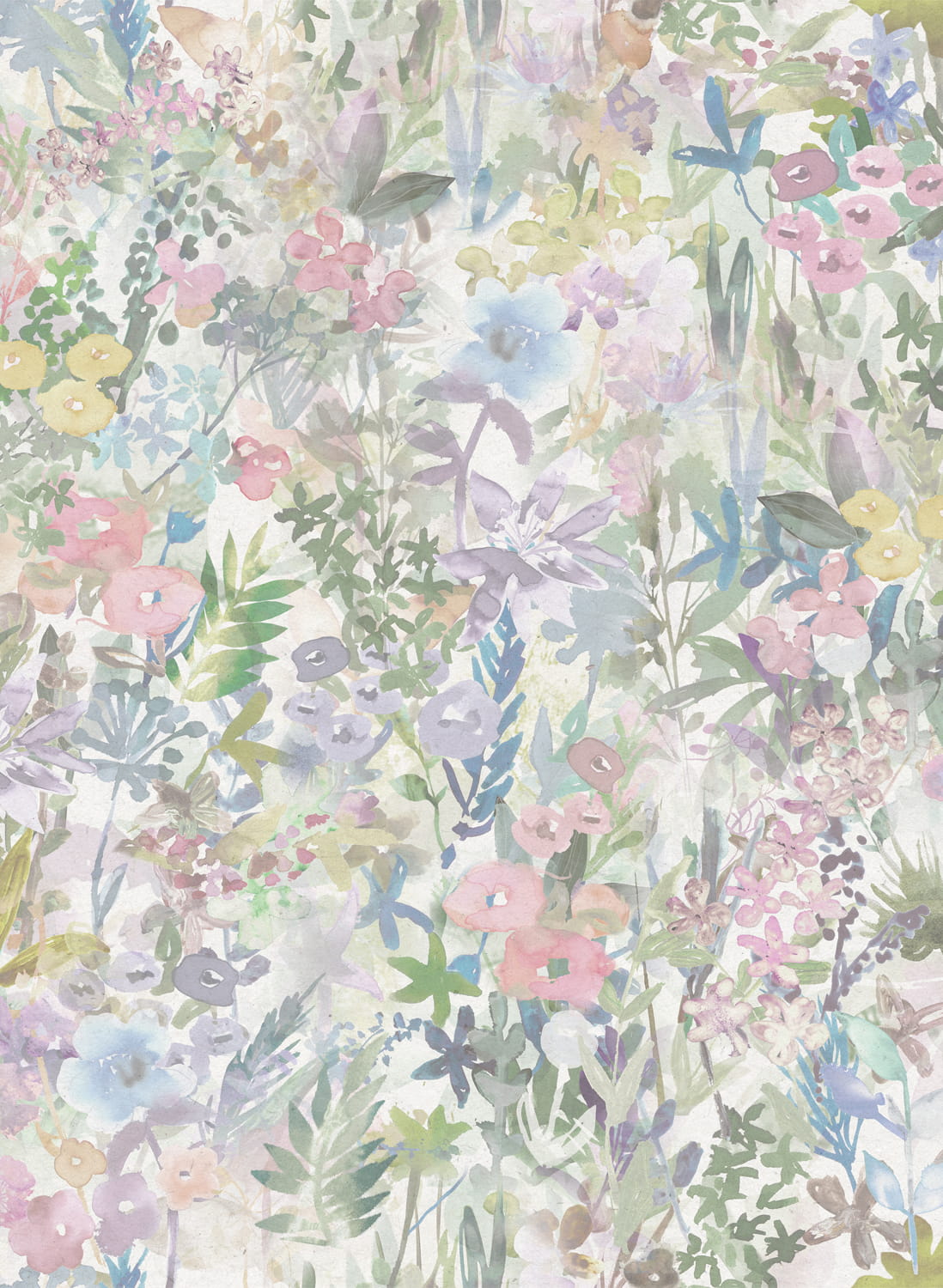Tapete Poppy Meadow - Pastel