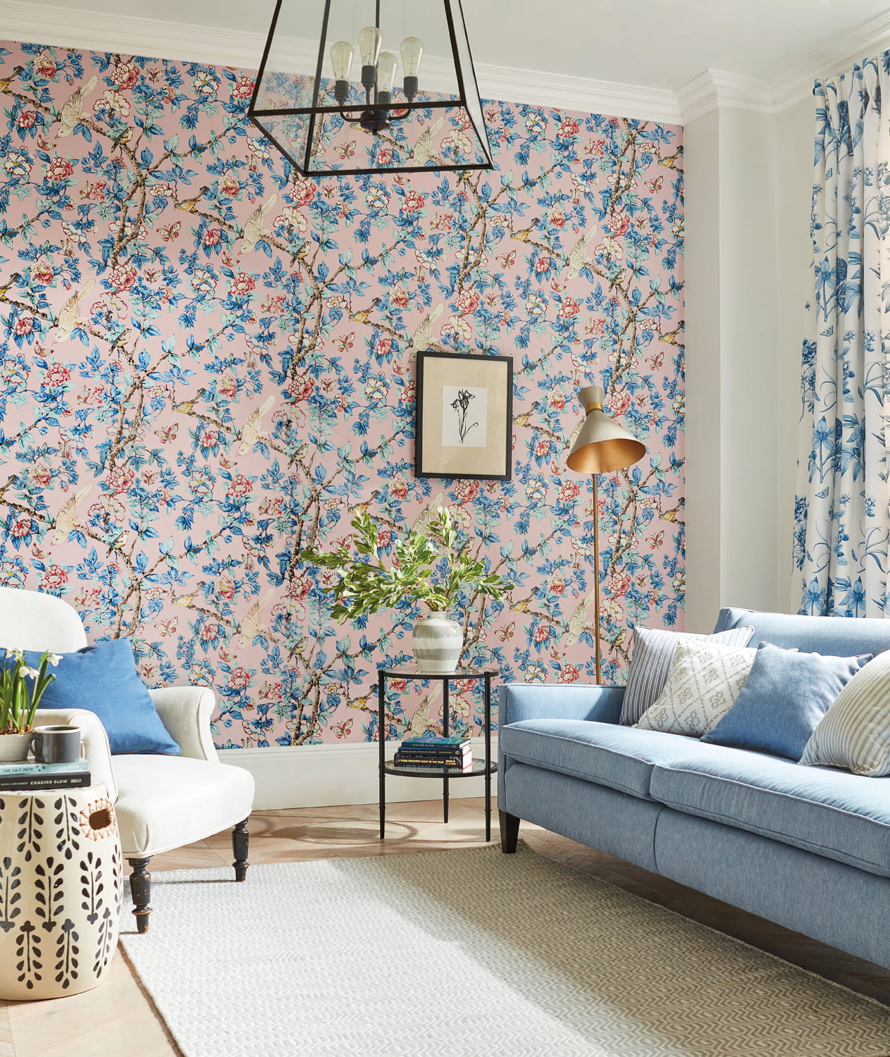 Tapete Caverley - Rose/ French Blue